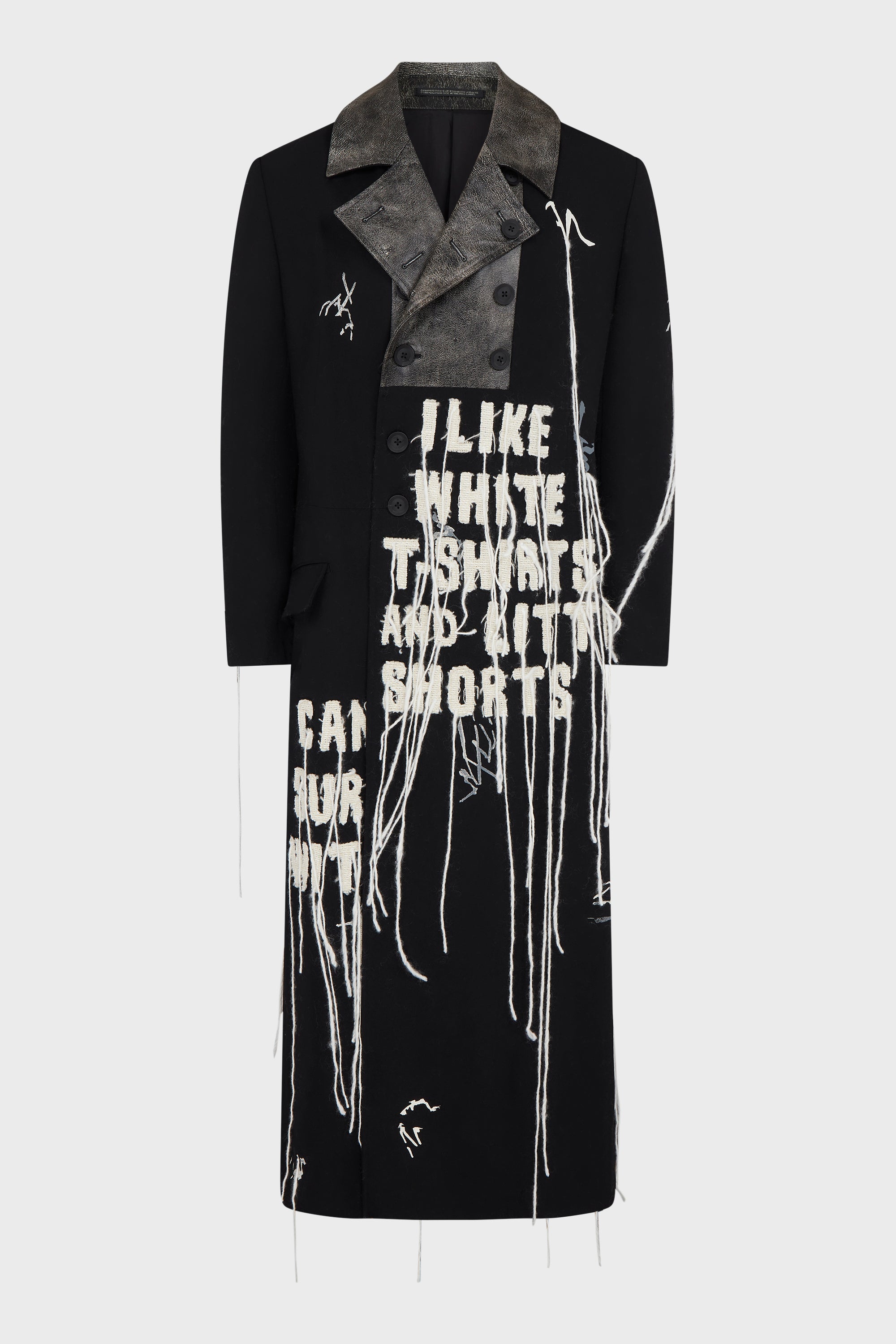 YOHJI YAMAMOTO POUR HOMME - I-PATTERN LEATHER SWITCH W JKT