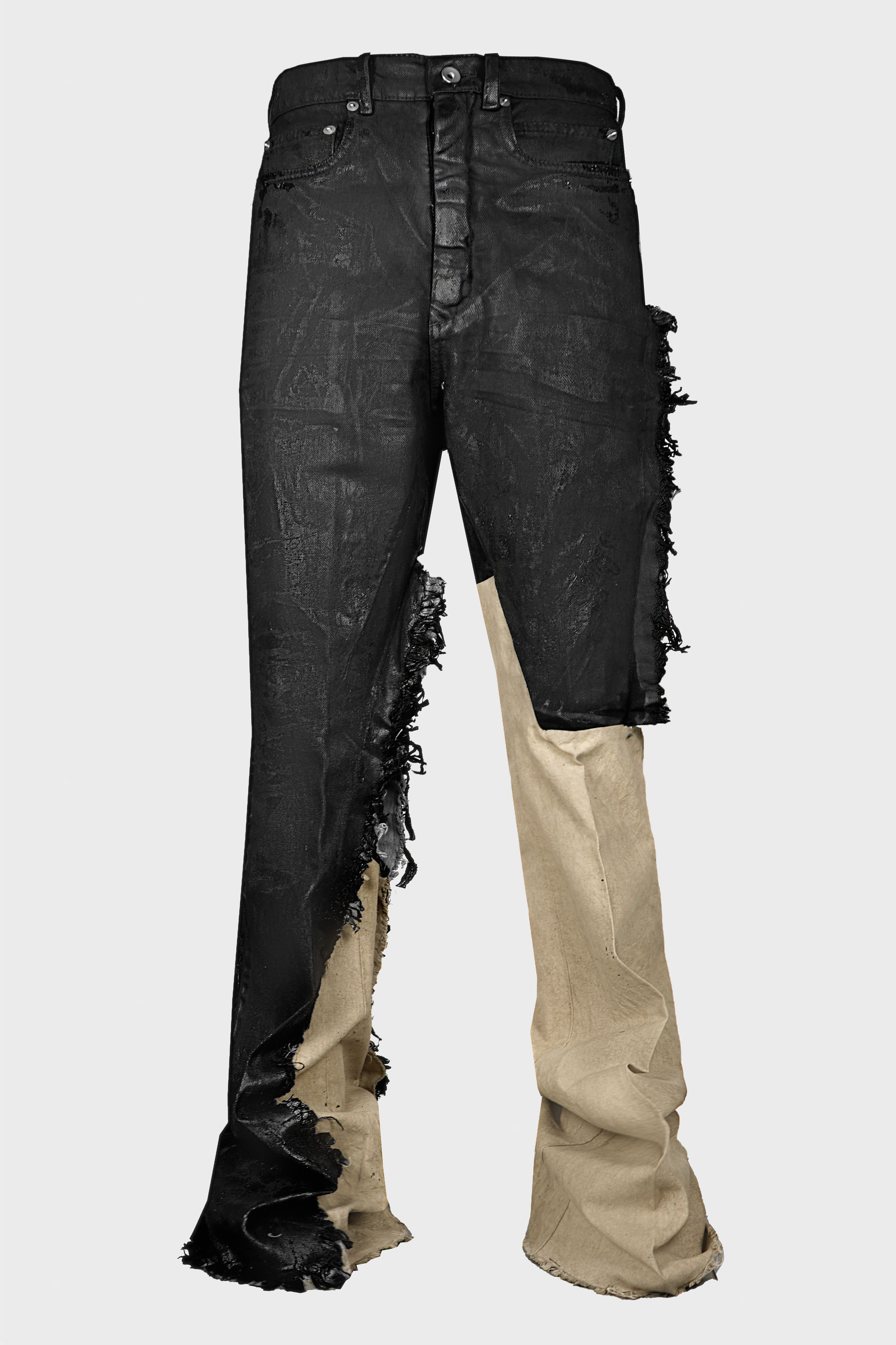 RICK OWENS - BOLAN BOOTCUT BLACK/NATURAL – LABSTORE WORLD