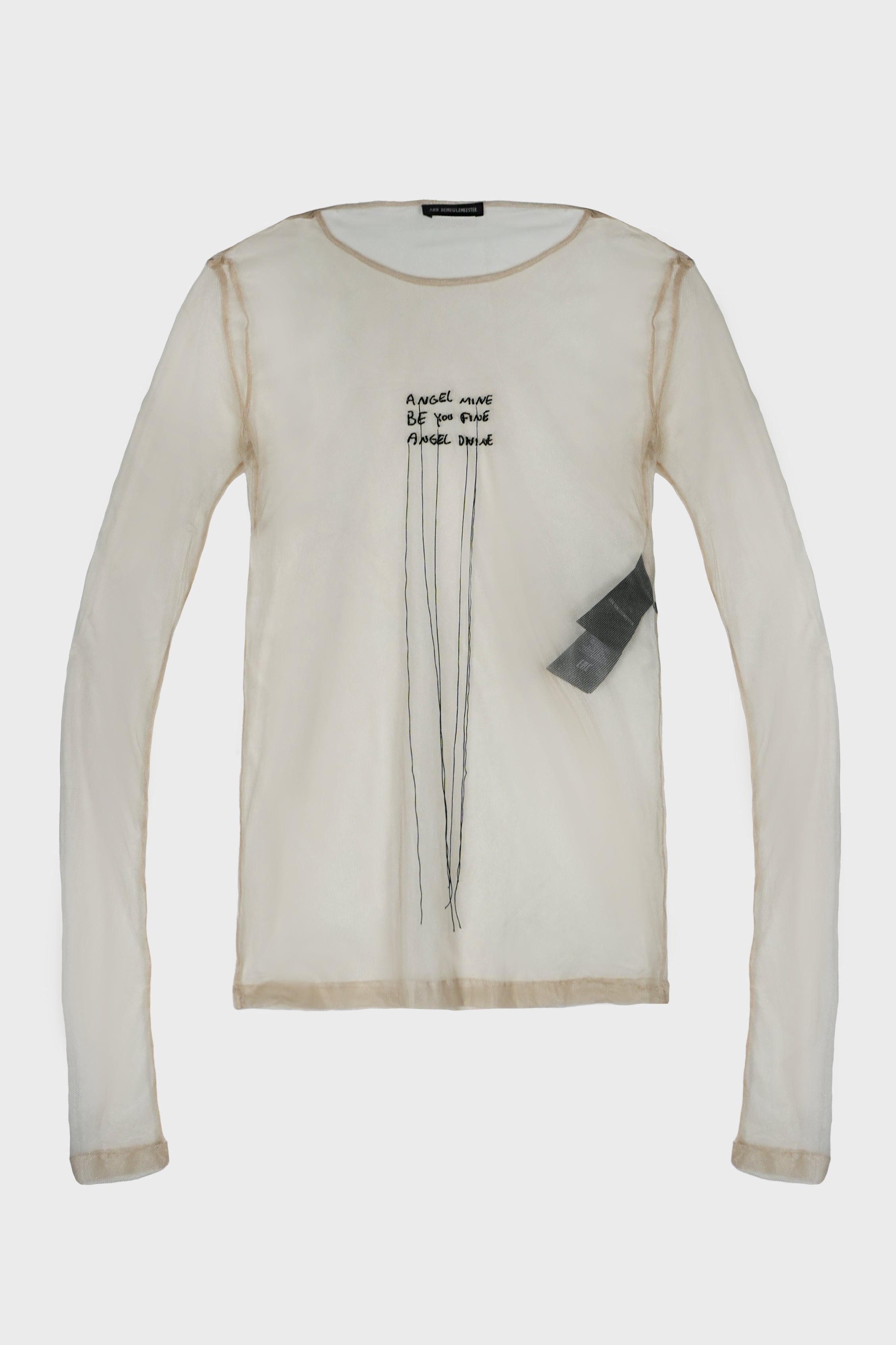 ANN DEMEULEMEESTER - FIENE SLIM FIT LONG SLEEVE T-SHIRT DUSTY NUDE 
