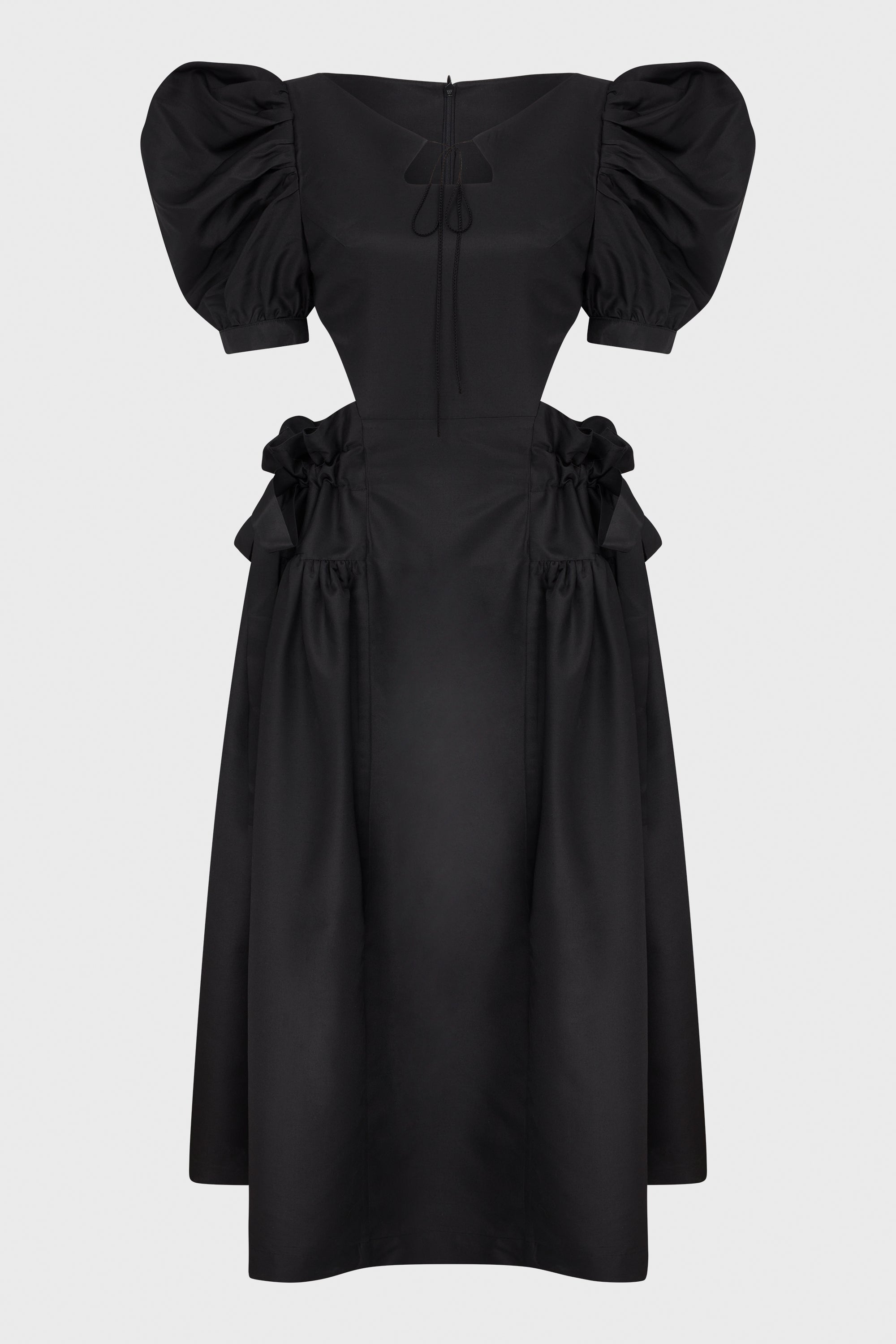 fairy puff dress Whismical Puff Sleeves Nymph Dress L (Length- 52 inches/ 133 cm) I Retro Fairy main image 0