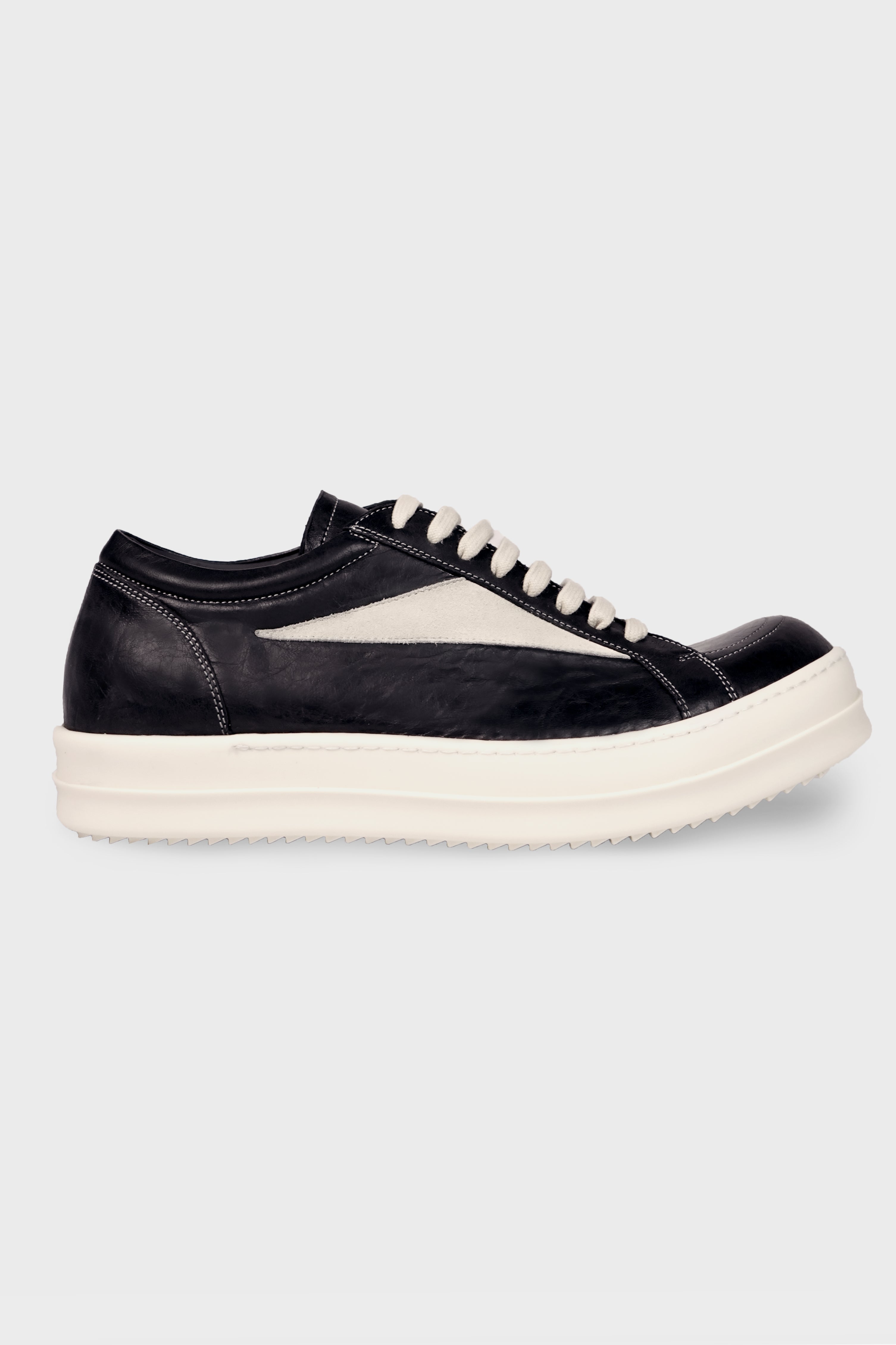 Rick Owens Vintage Black Milk Leather Low Sneakers Rick Owens DRKSHDW Men main image 2