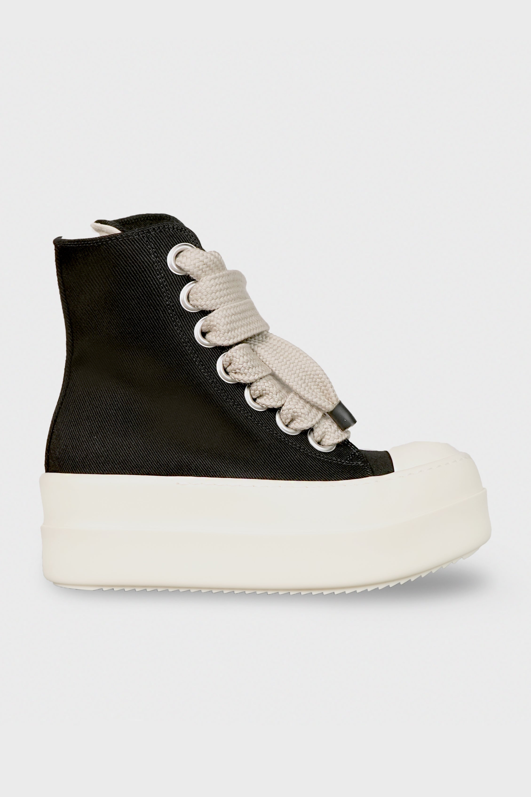 RICK OWENS DRKSHDW - MEGA BUMPER JUMBOLACE SNEAKS BLACK/MILK/MILK