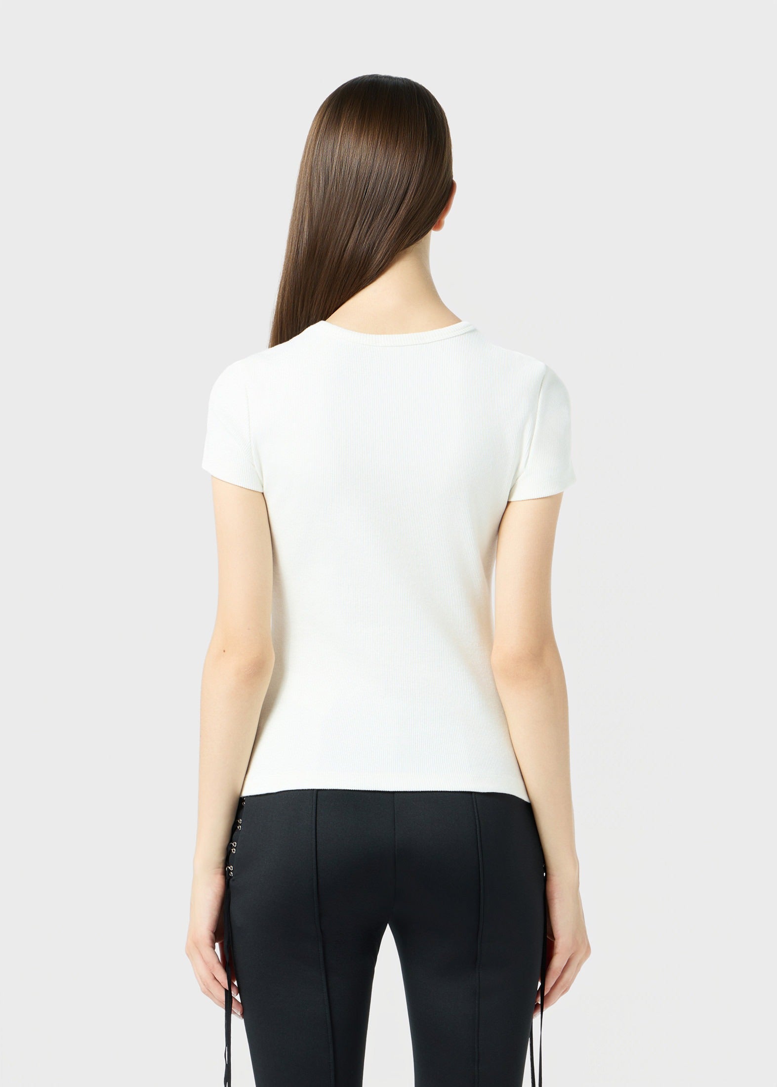 JERSEY T-SHIRT NATURAL WHITE/BLACK