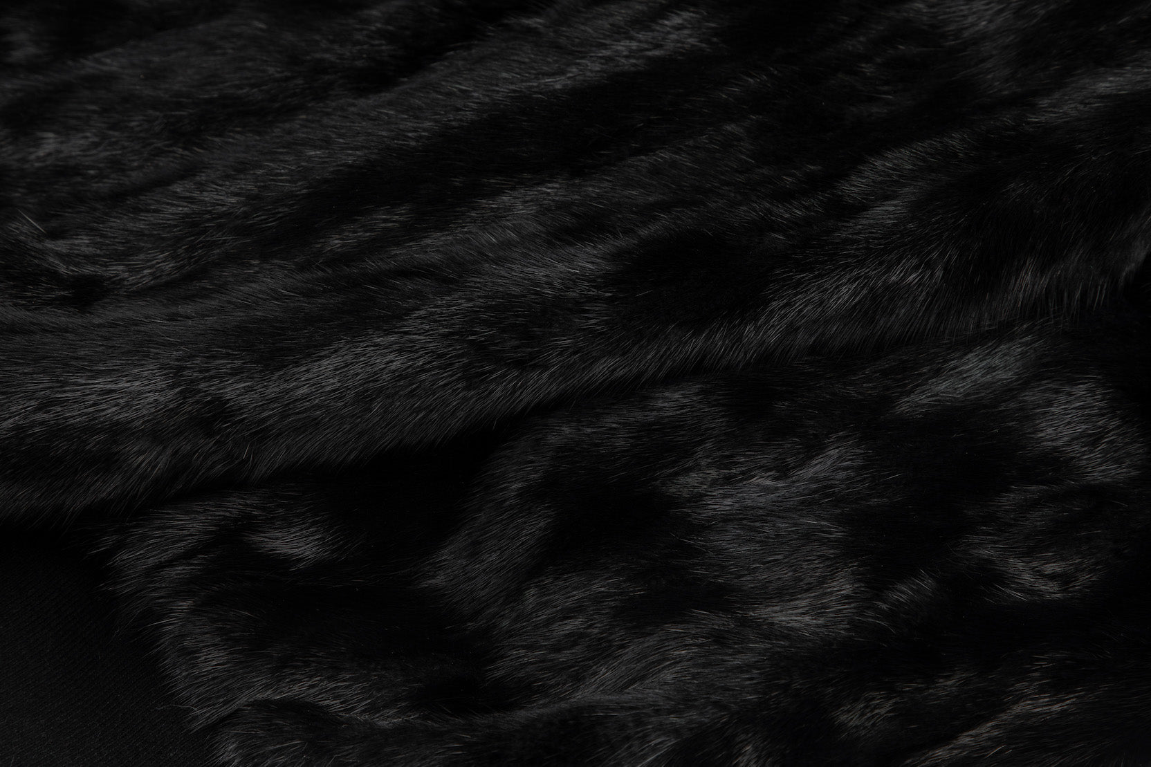 BLACK UNISEX REVERSIBLE MINK FUR BOMBER W/ LOGO