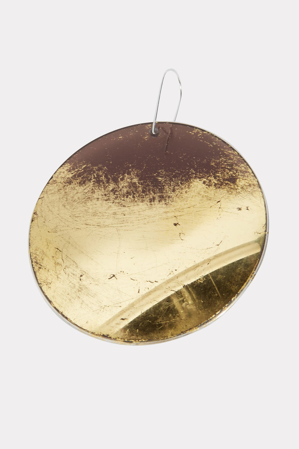 Brown Gold message Earring