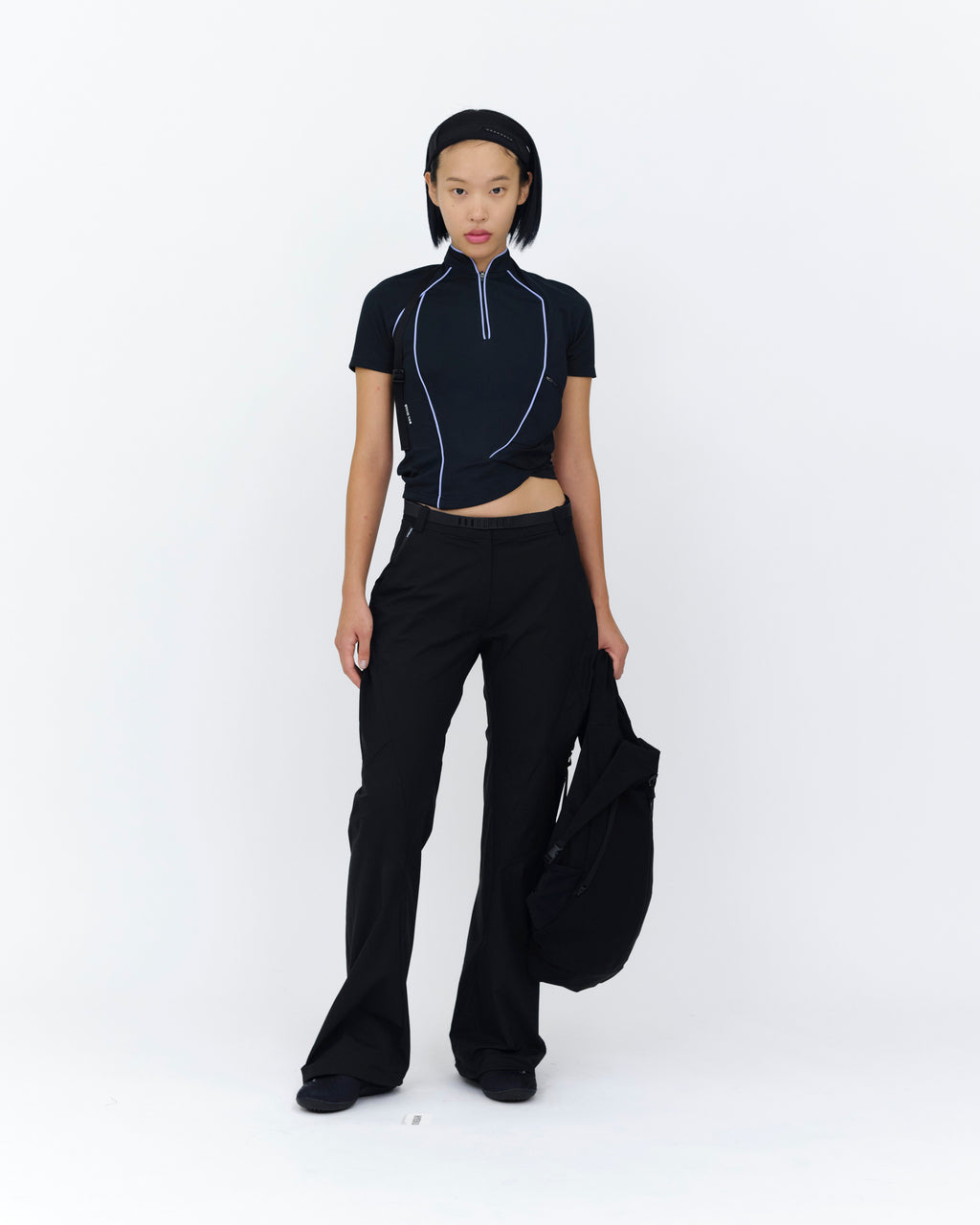 TWISTED TRACK TOP BLACK