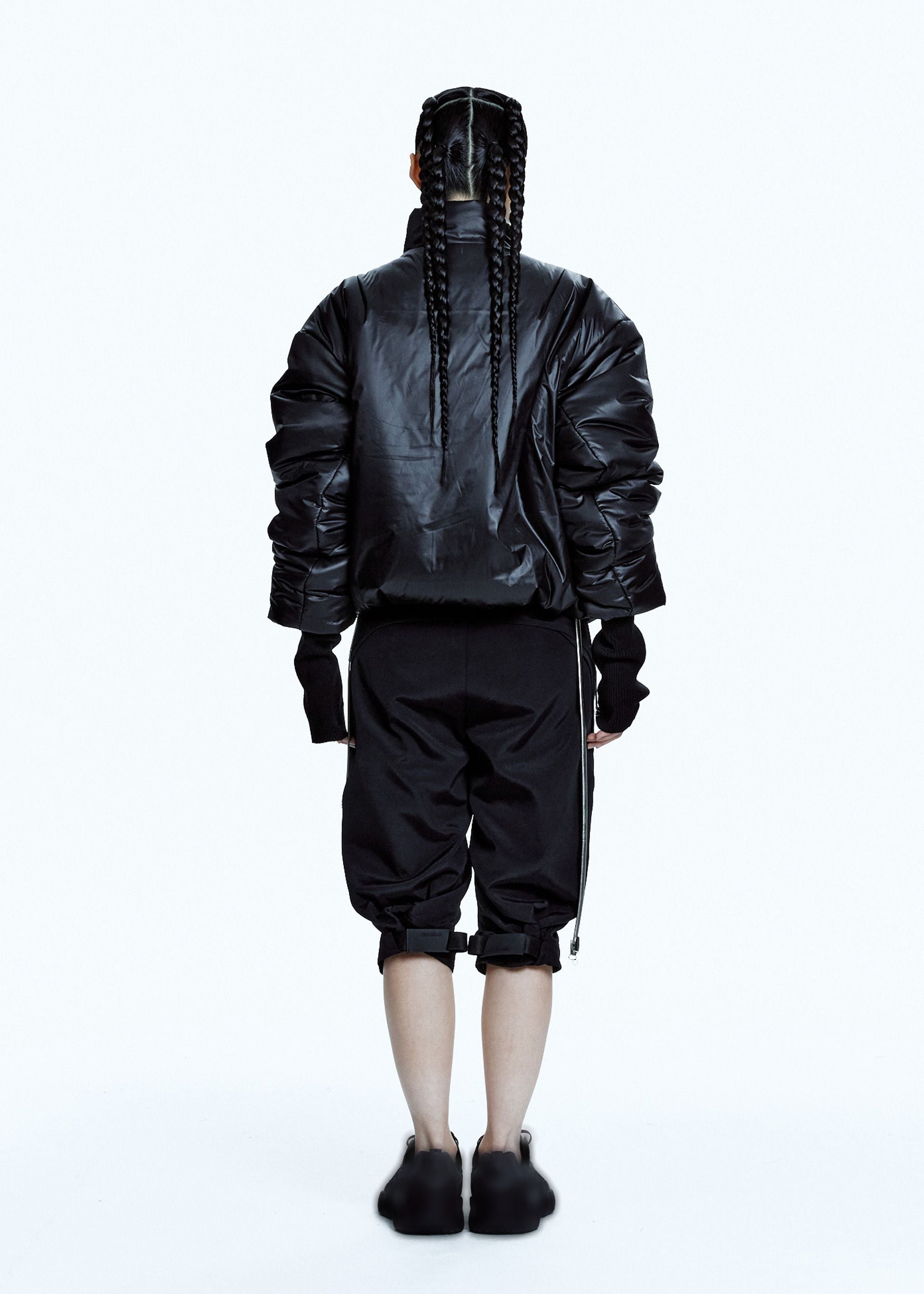 PADDED JACKET W/ BALACLAVA BLACK