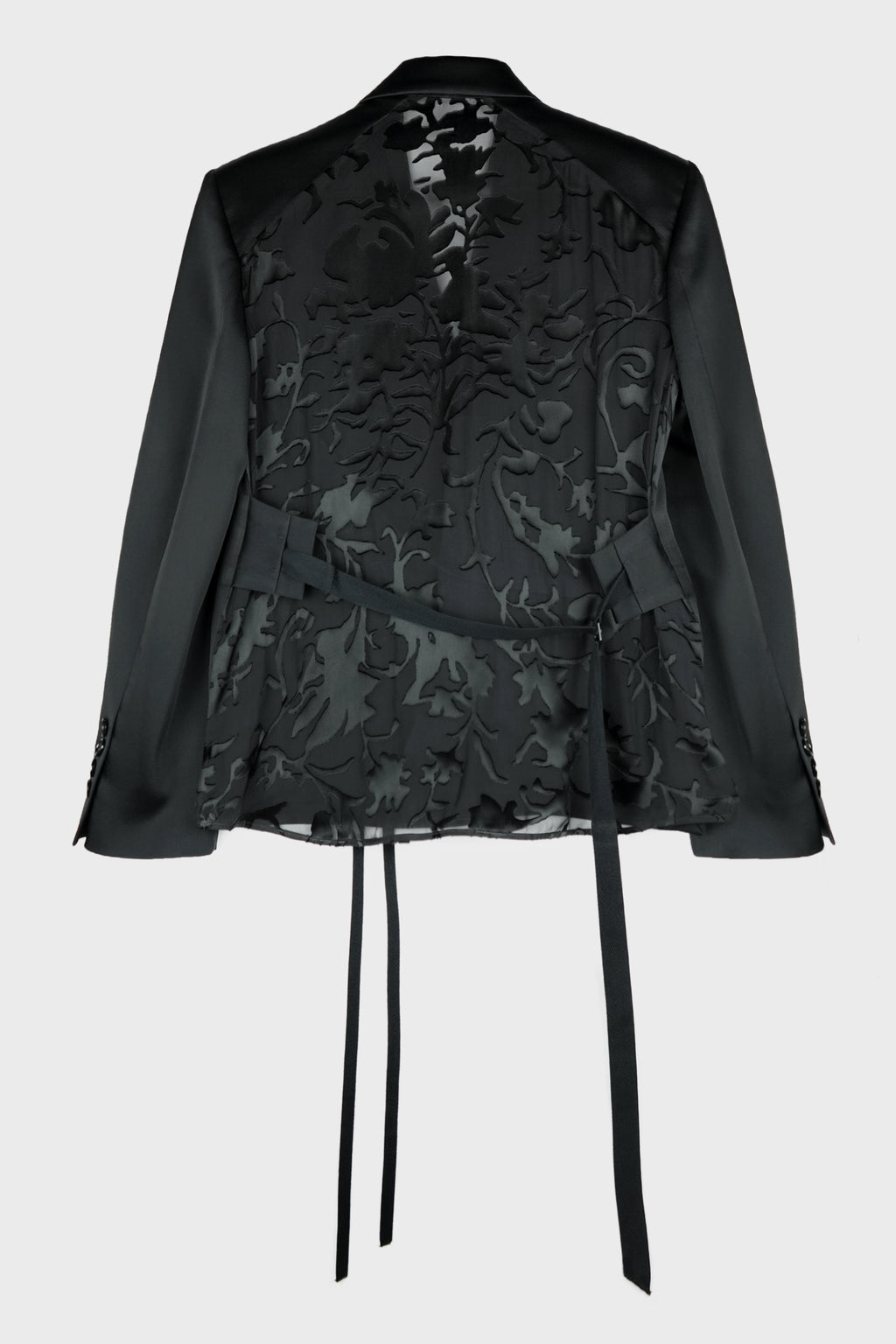 SUSA COMFORT TAILORED JACKET W/ DEVORE' RAMAGE SATIN CONTRAST