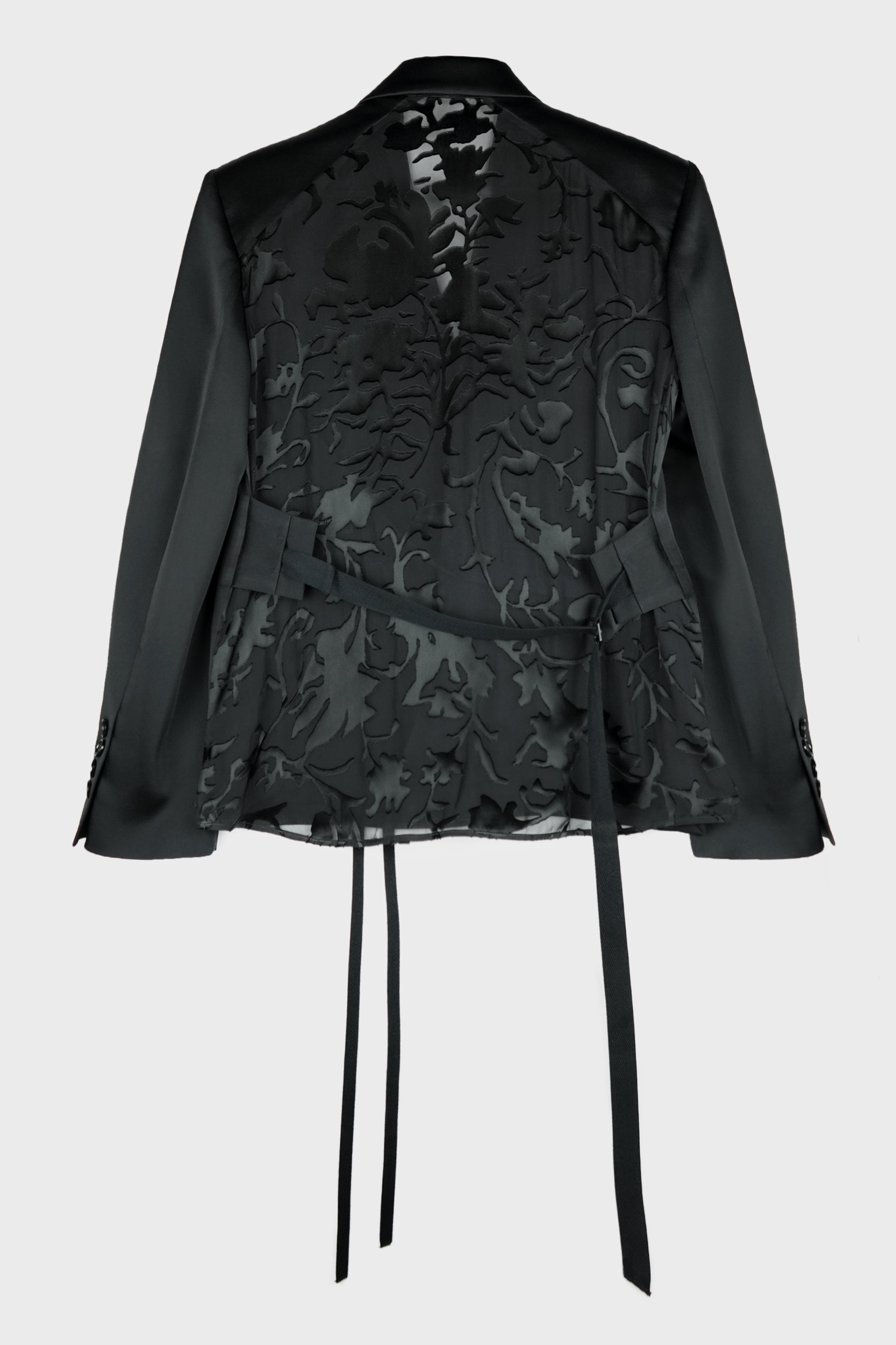 SUSA COMFORT TAILORED JACKET W/ DEVORE' RAMAGE SATIN CONTRAST