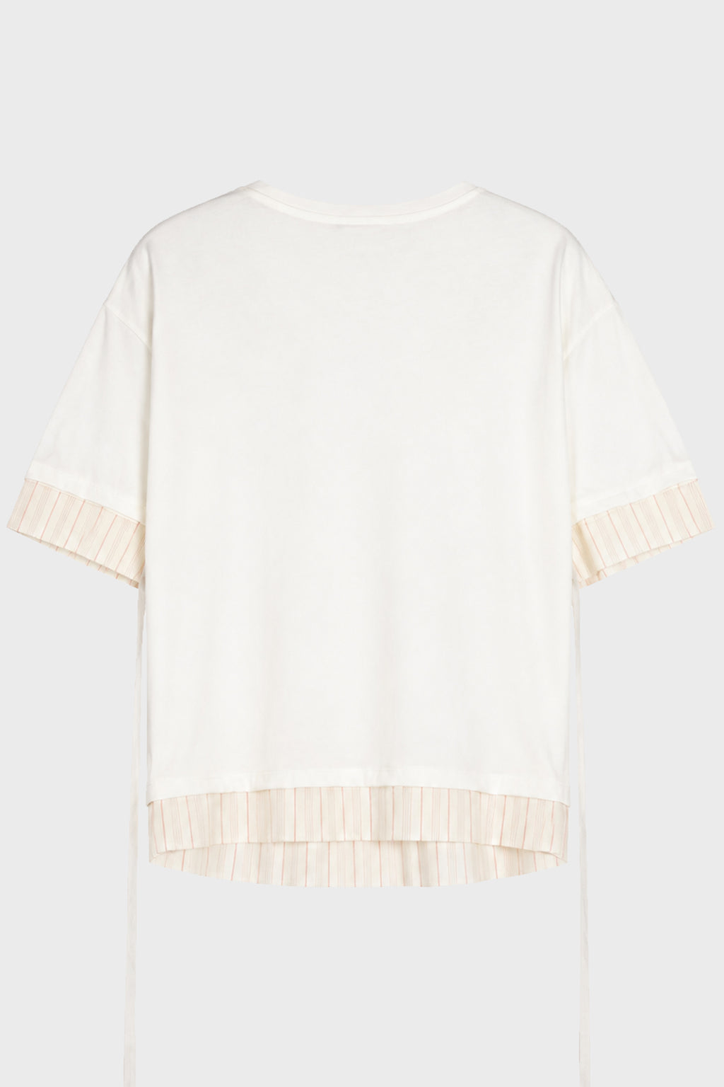 ALI RELAX FIT BOXY T-SHIRT WITH CONTRAST EDGE AND MONOGRAM EMBROIDERY IVORY