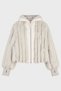 REVERSIBLE FUR JACKET FRENCH GREY