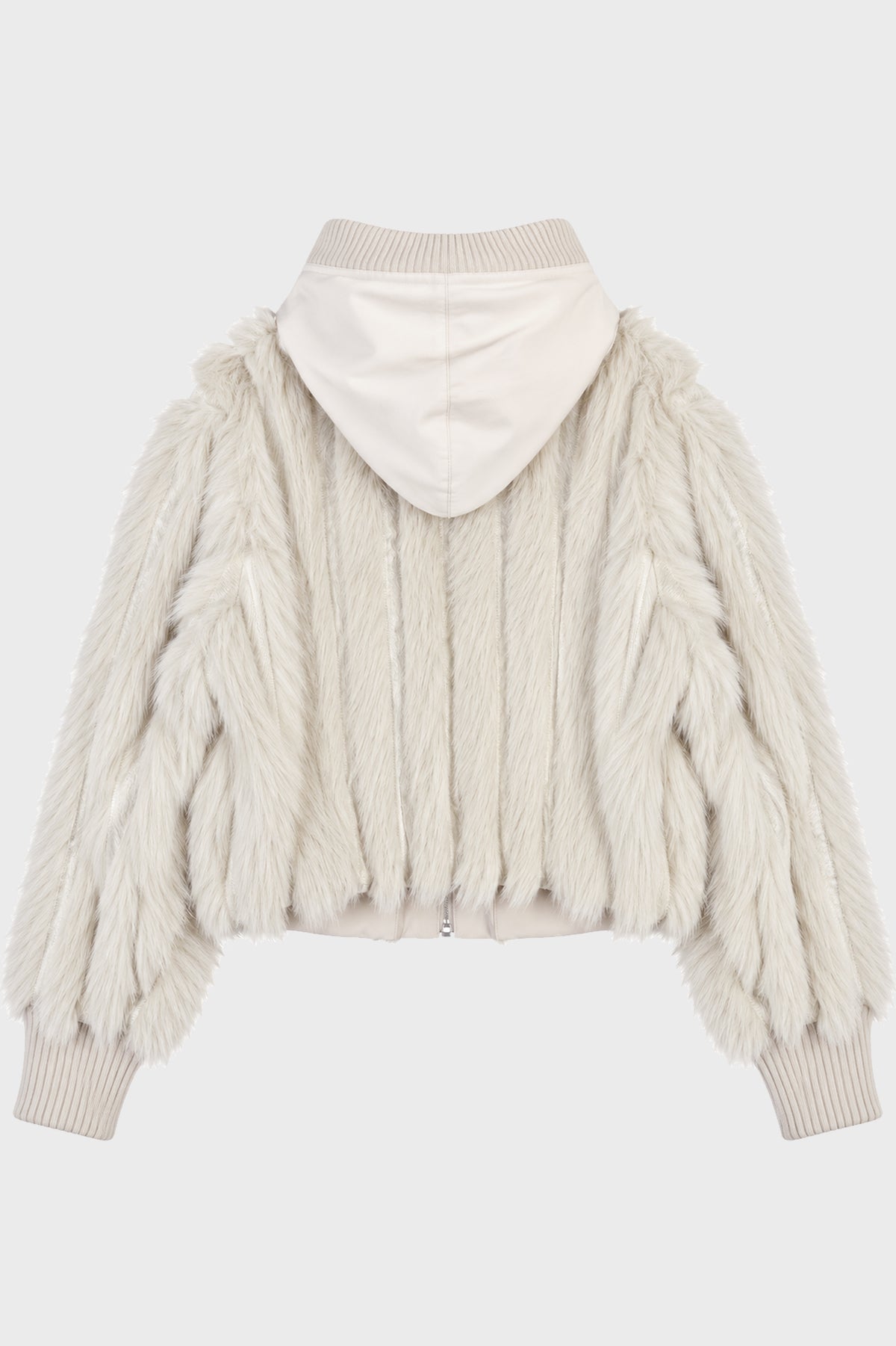 REVERSIBLE FUR JACKET FRENCH GREY