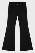 HAMO 5-POCKETS SLIM FIT BOOTCUT TROUSERS BLACK
