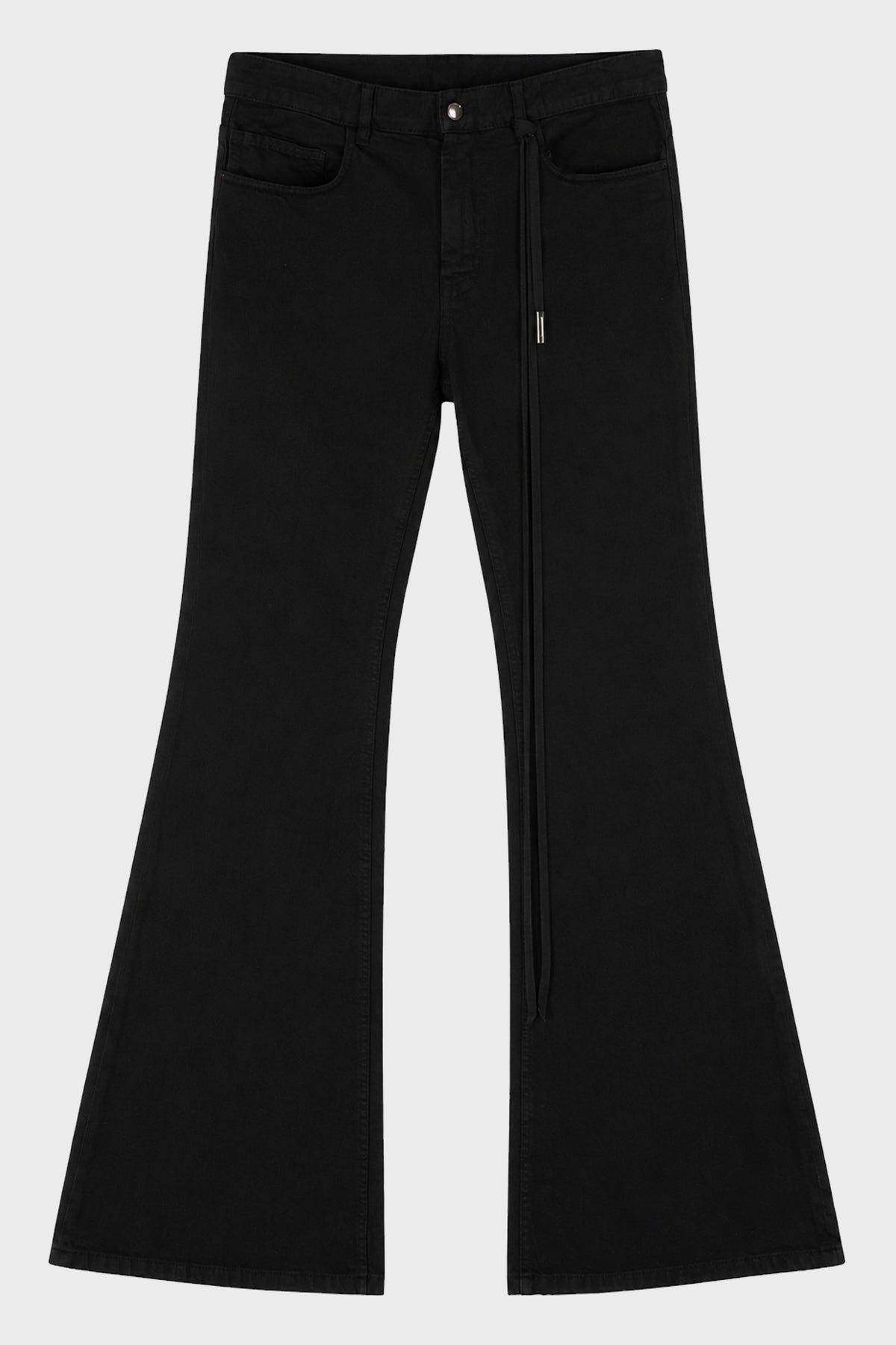 HAMO 5-POCKETS SLIM FIT BOOTCUT TROUSERS BLACK
