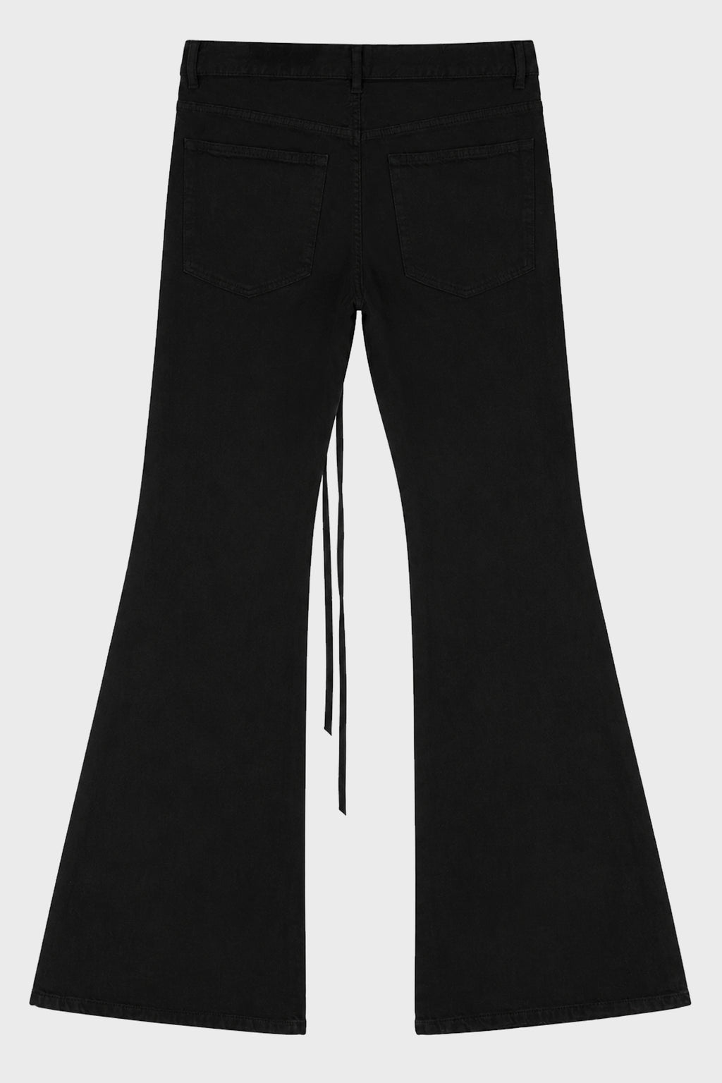 HAMO 5-POCKETS SLIM FIT BOOTCUT TROUSERS BLACK