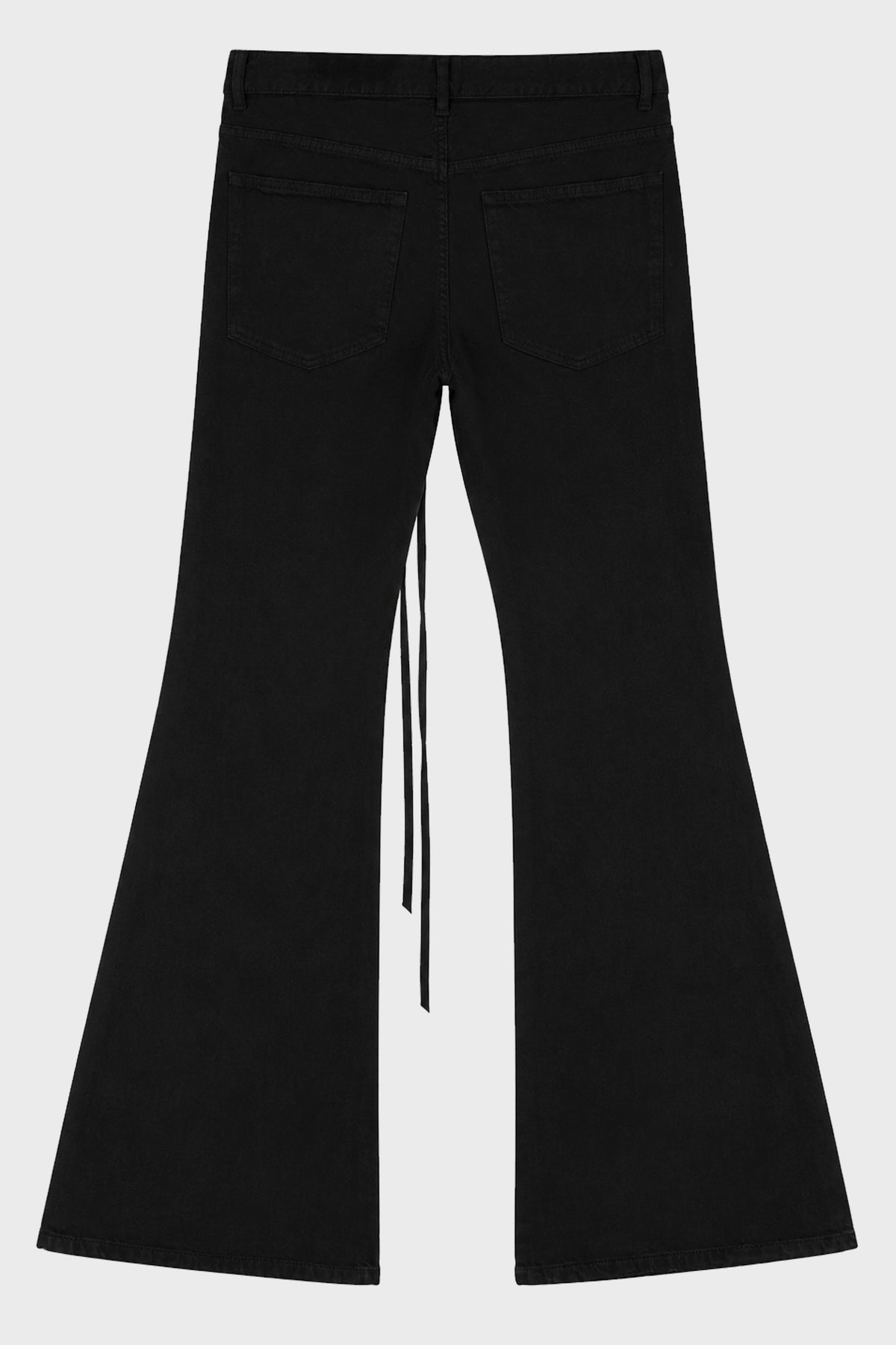 HAMO 5-POCKETS SLIM FIT BOOTCUT TROUSERS BLACK