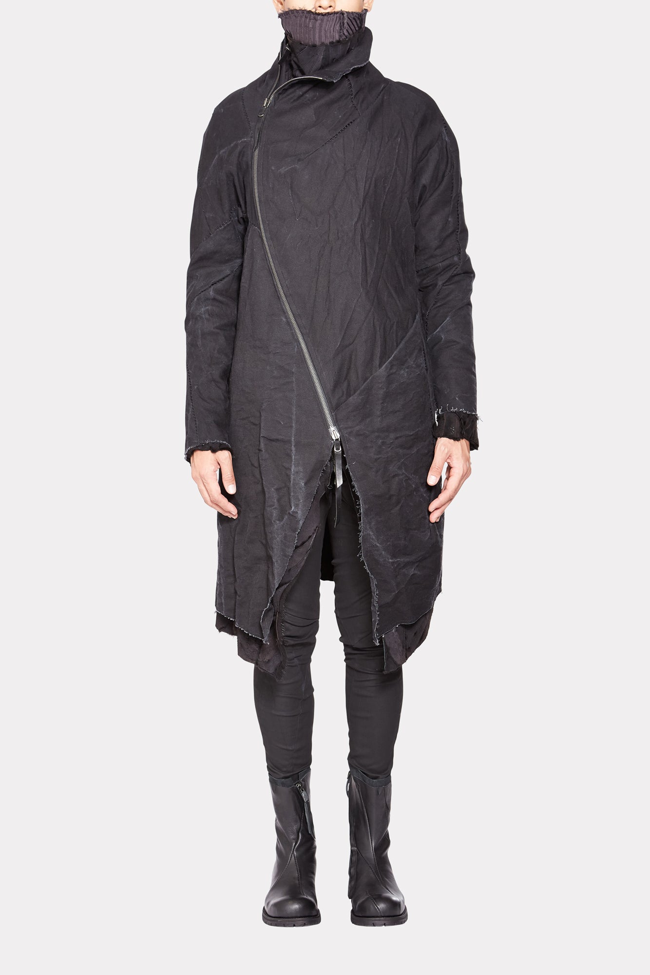 Double Layered Nettle Jacket with Real Mink Fur