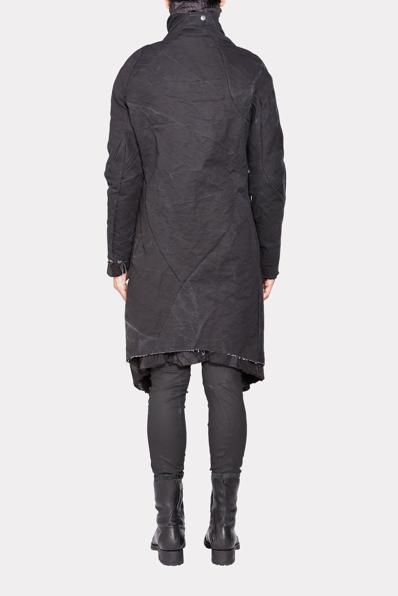 Double Layered Nettle Jacket with Real Mink Fur