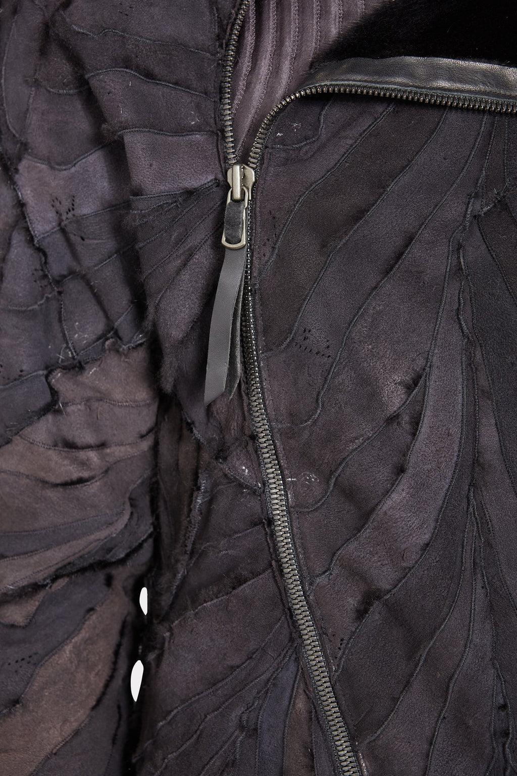 Double Layered Nettle Jacket with Real Mink Fur