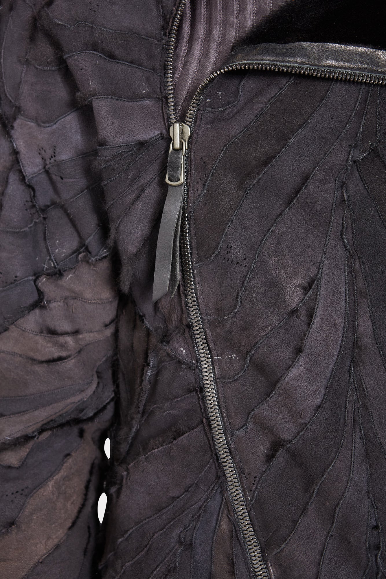 Double Layered Nettle Jacket with Real Mink Fur