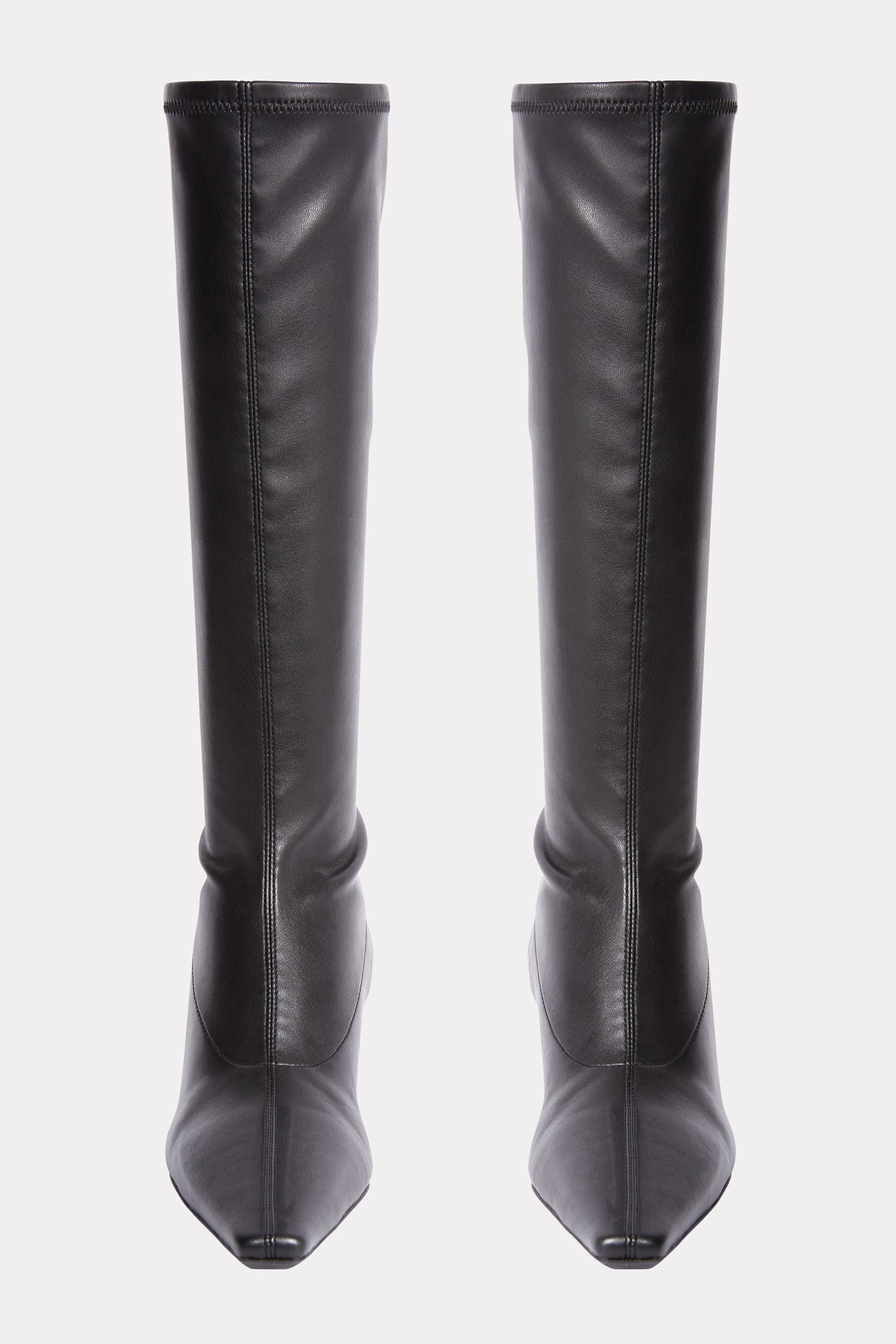 BLACK KNEE-HIGH SLICER BOOTS
