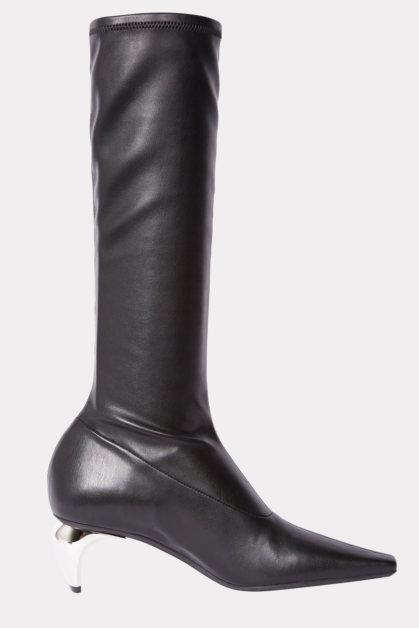 BLACK KNEE-HIGH SLICER BOOTS