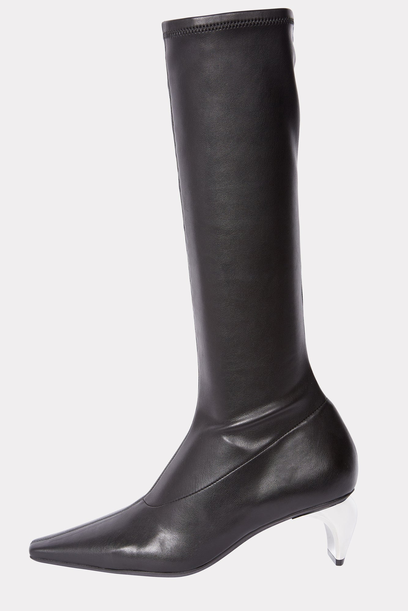 BLACK KNEE-HIGH SLICER BOOTS