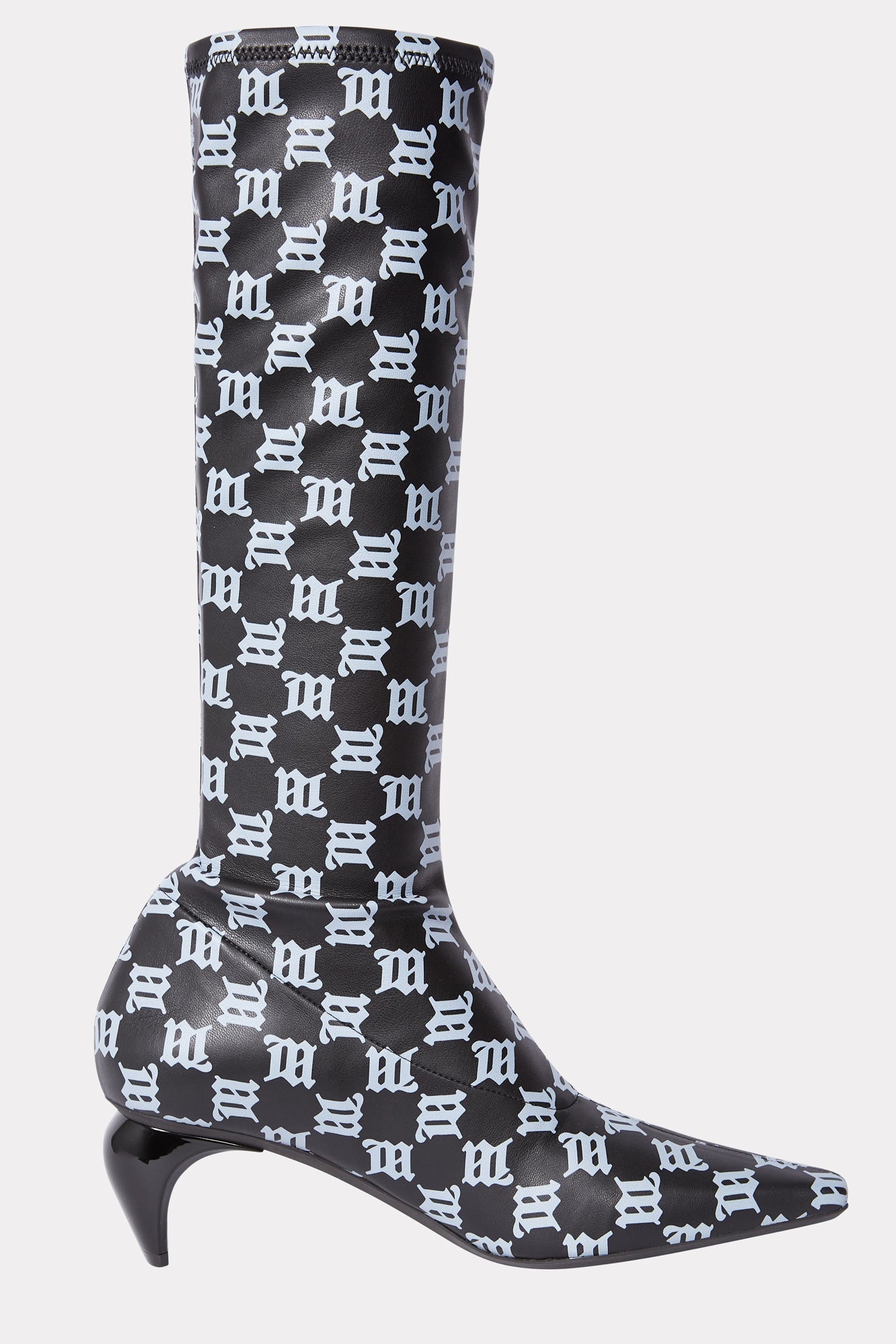 MONOGRAM BLACK/GREY KNEE-HIGH SLICER BOOTS