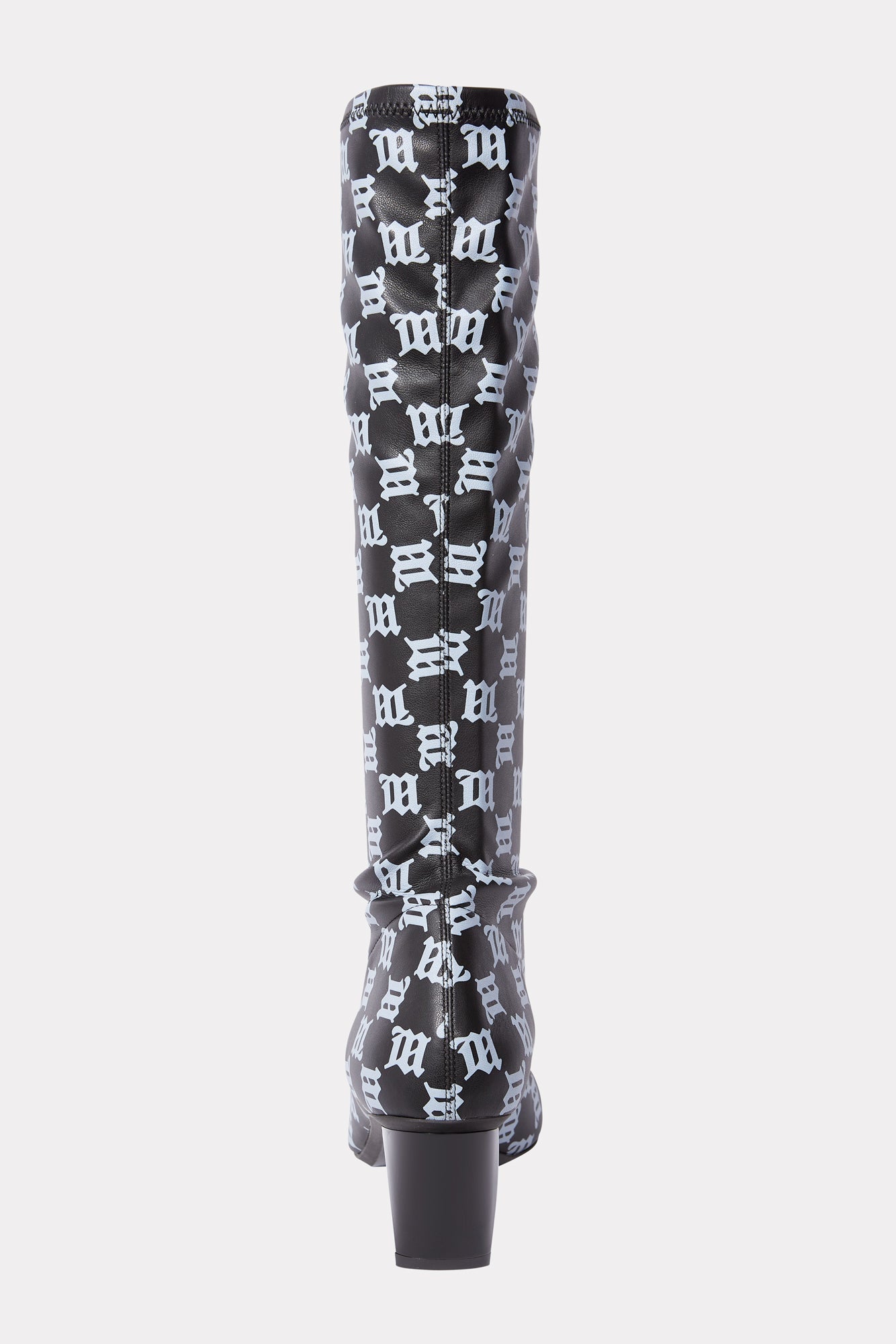 MONOGRAM BLACK/GREY KNEE-HIGH SLICER BOOTS