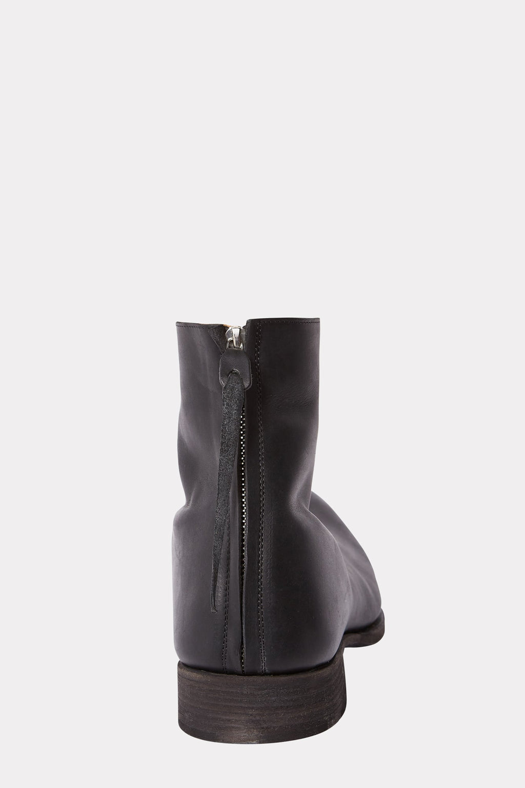 Back zip multiple silver staples short boots