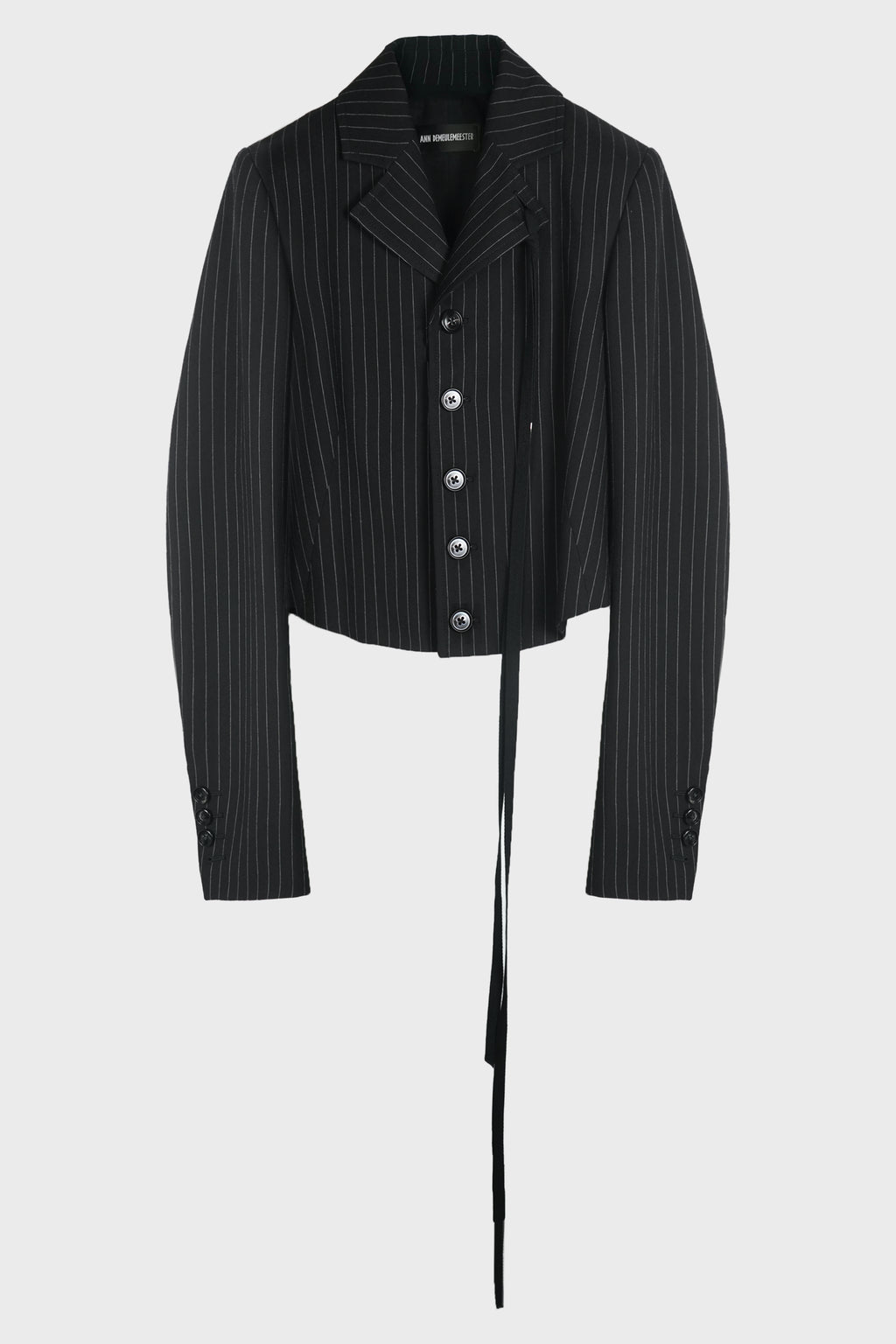 MANDA CROPPED FITTED JACKET CHALK STRIPE