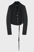 MANDA CROPPED FITTED JACKET CHALK STRIPE