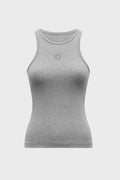 MOON LOGO RIBBED JERSEY TANK TOP GREY