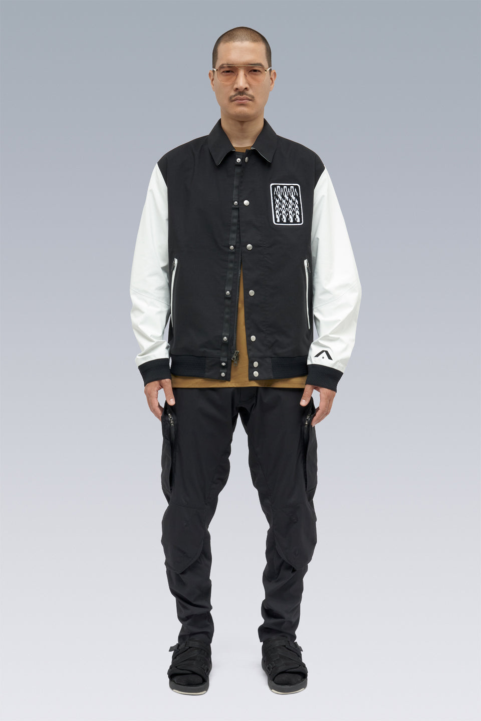J94-VT 3L Varsity Jacket - BLACK/WHITE