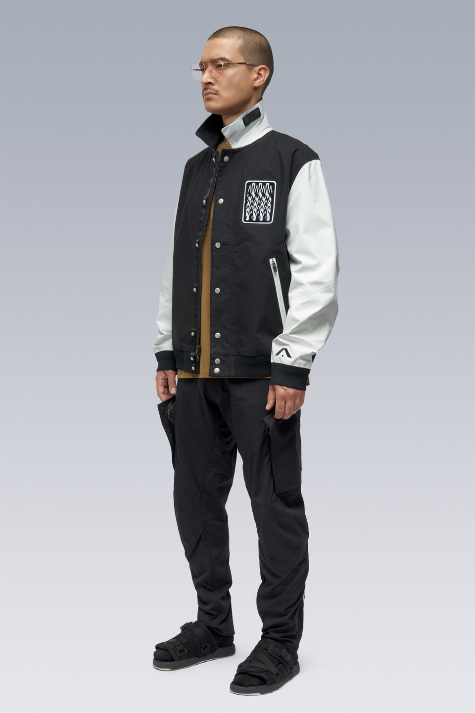 J94-VT 3L Varsity Jacket - BLACK/WHITE