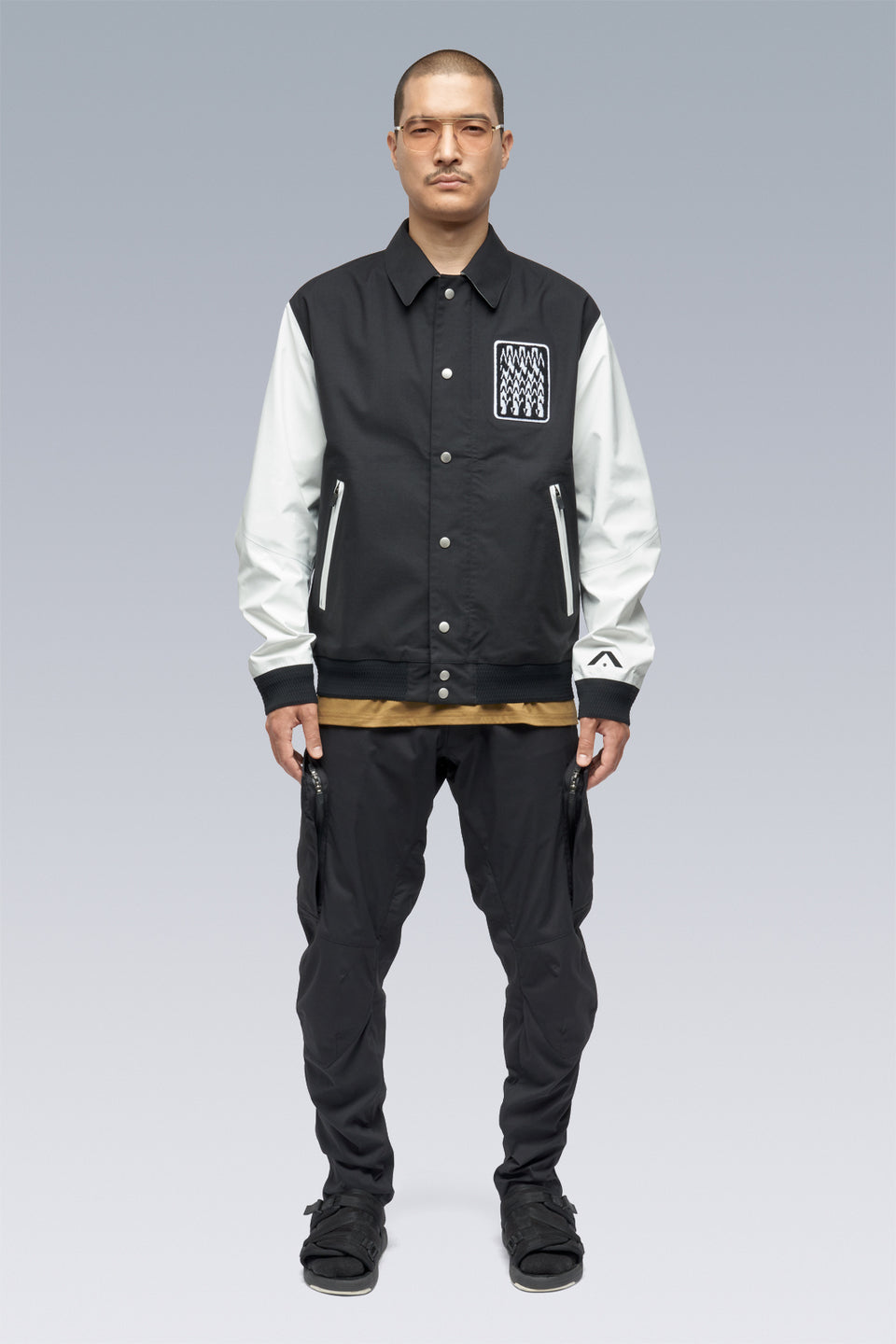 J94-VT 3L Varsity Jacket - BLACK/WHITE