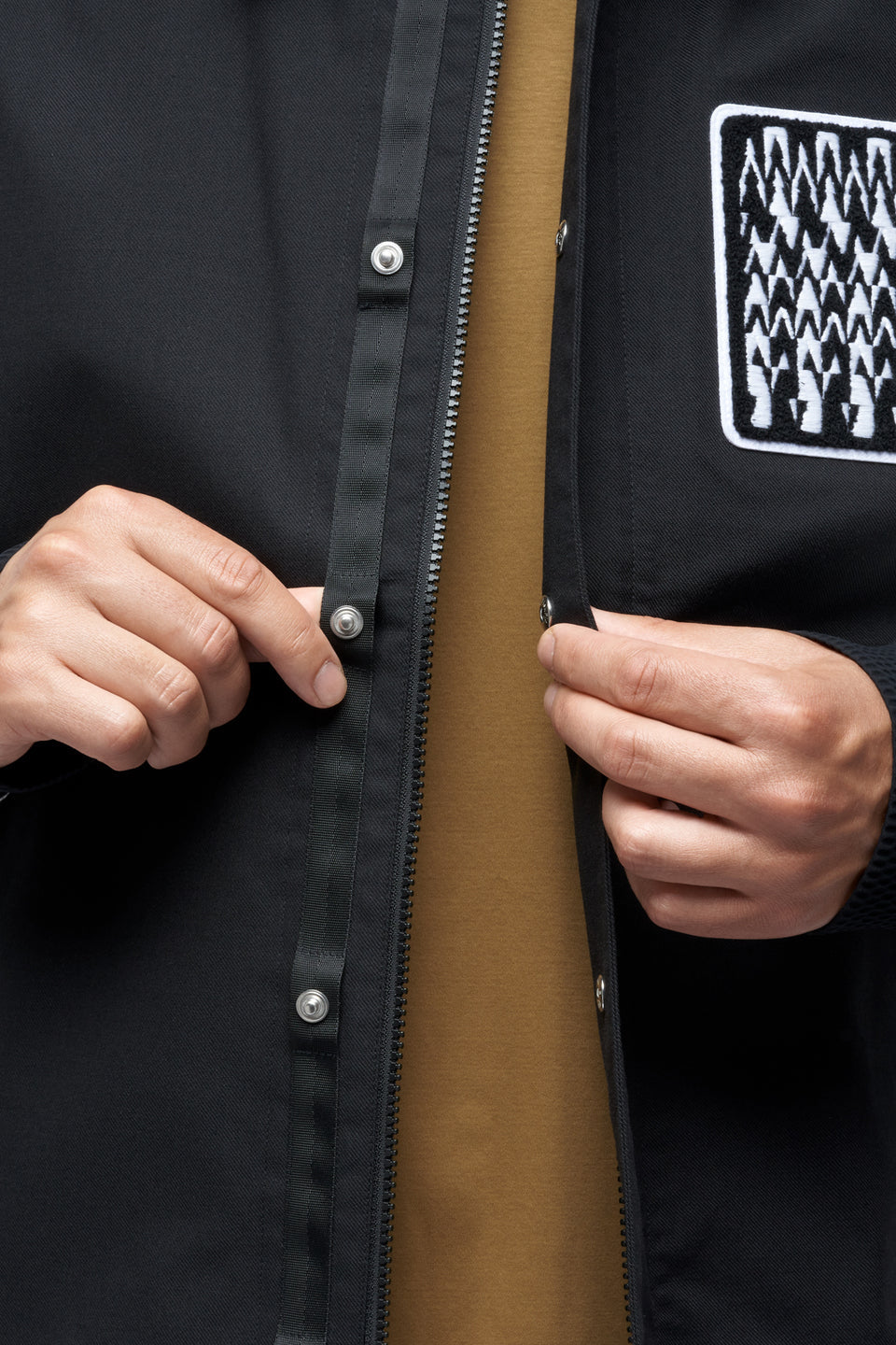 J94-VT 3L Varsity Jacket - BLACK/WHITE