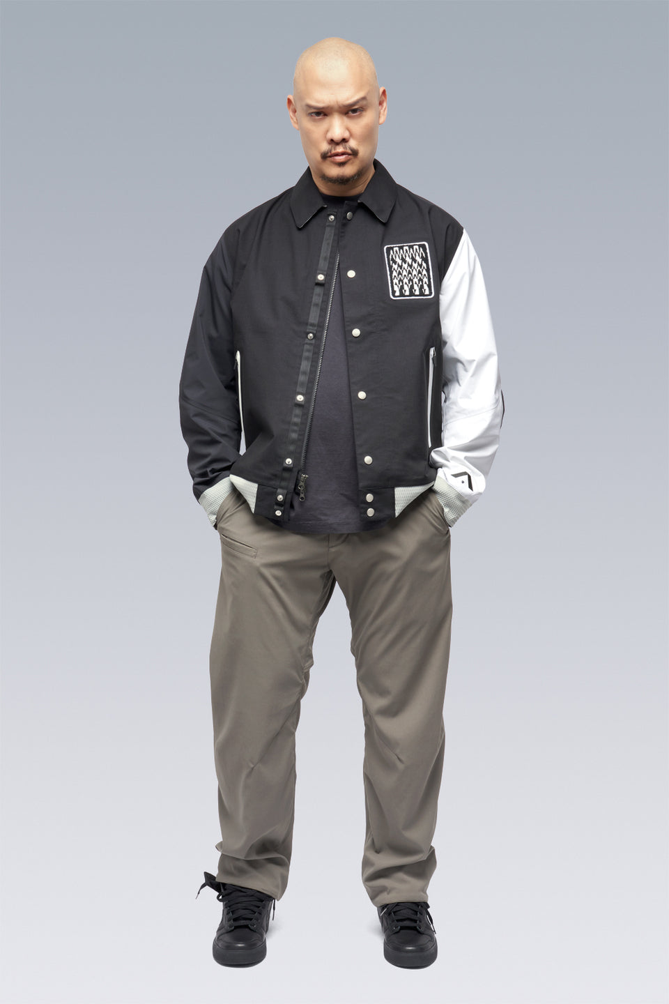 J94-VT 3L Varsity Jacket - BLACK/MULTI