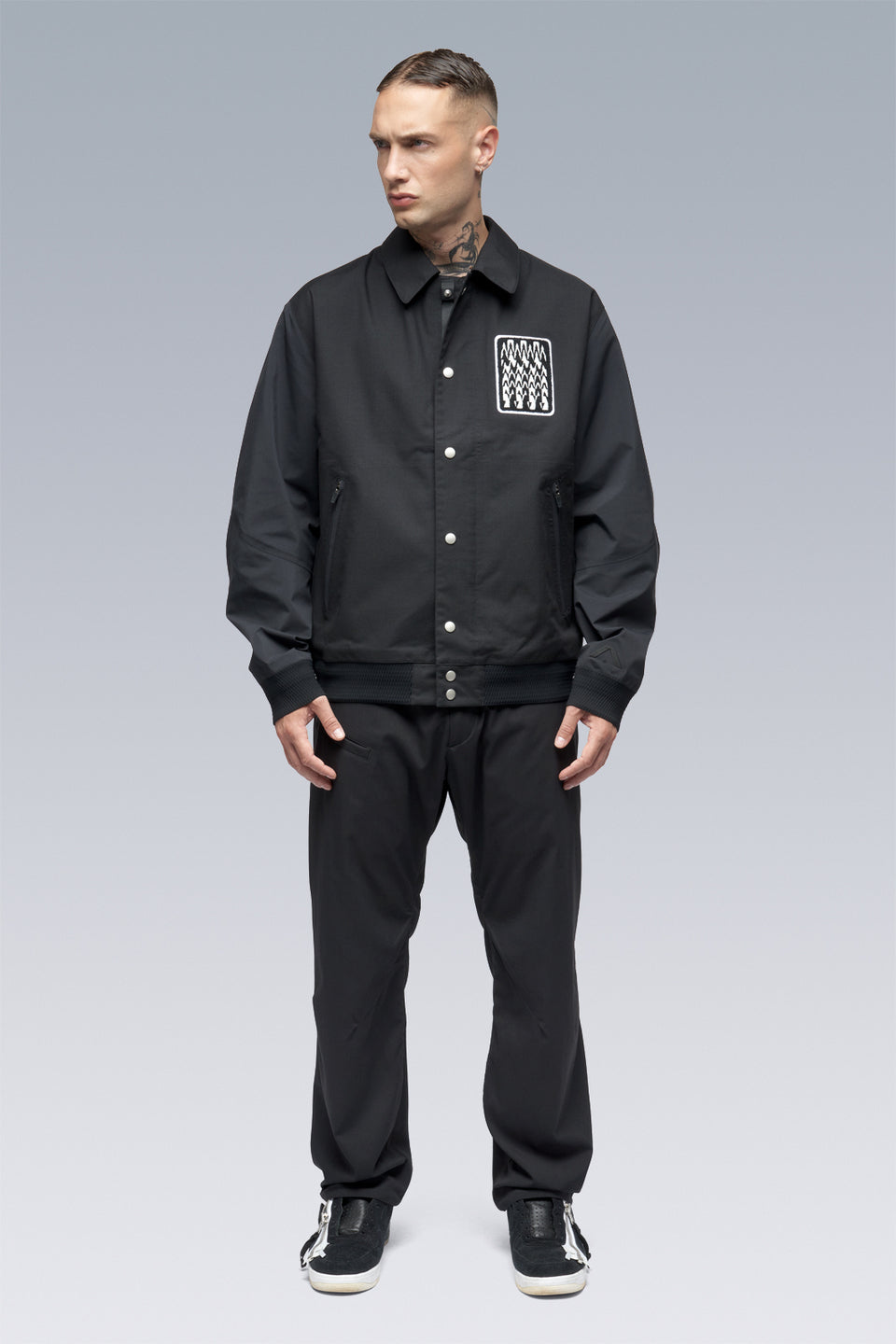 J94-VT 3L Varsity Jacket - BLACK/BLACK