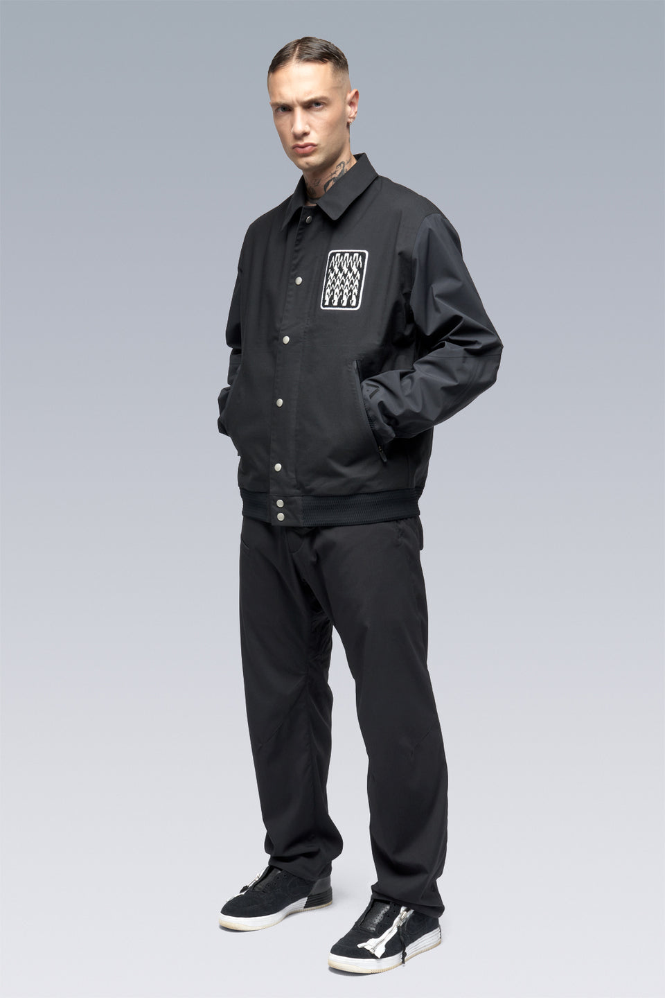 J94-VT 3L Varsity Jacket - BLACK/BLACK