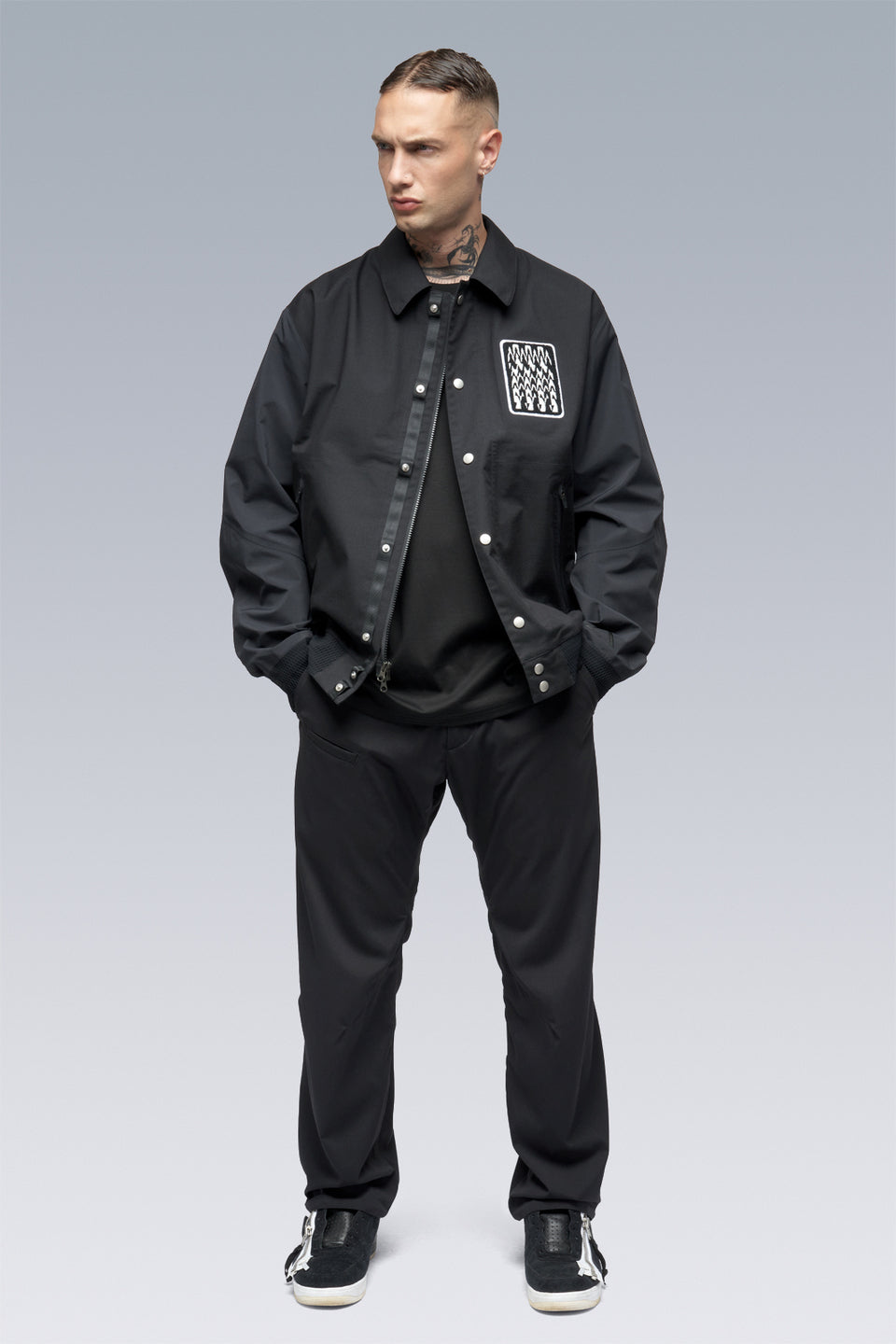J94-VT 3L Varsity Jacket - BLACK/BLACK