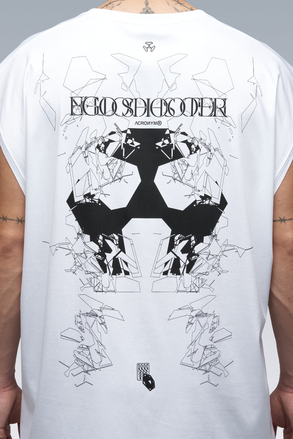 S25-PR-B 100% Cotton Mercerized Sleeveless T-shirt - White