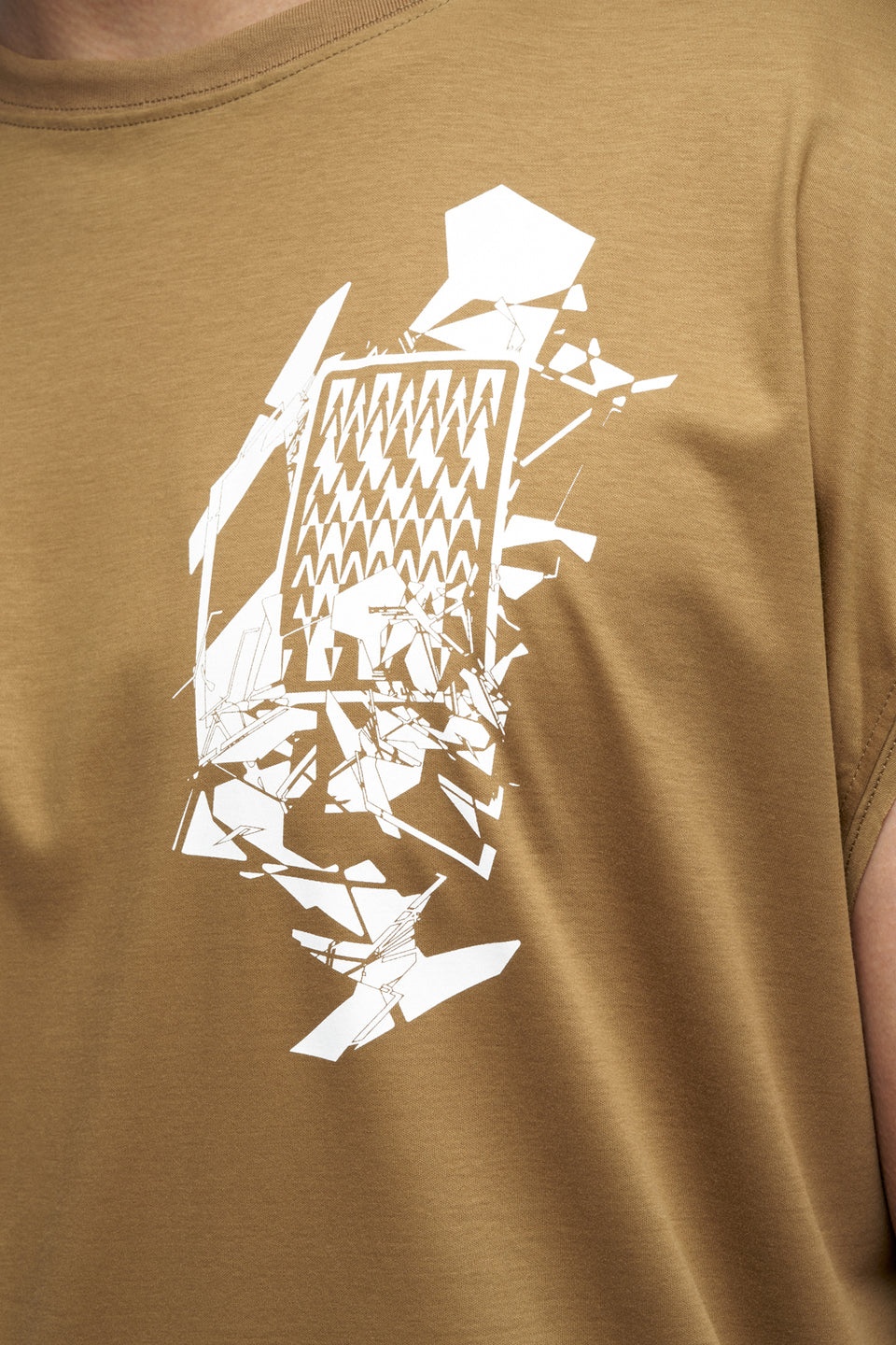 S25-PR-B 100% Cotton Mercerized Sleeveless T-shirt - Coyote