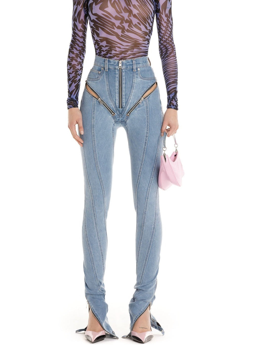 MUGLER - ZIPPED SPIRAL JEANS – LABSTORE WORLD