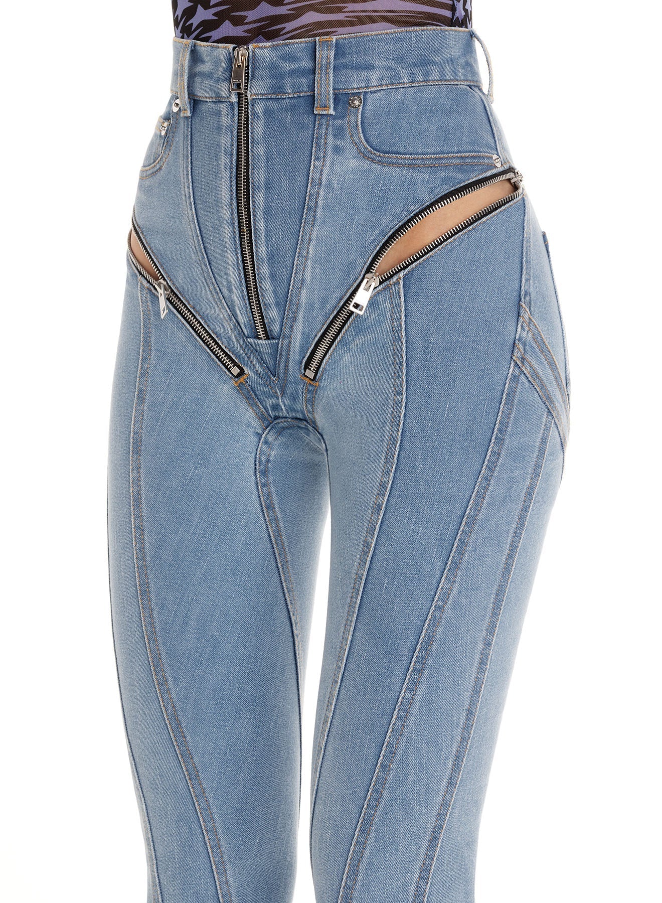 MUGLER - ZIPPED SPIRAL JEANS – LABSTORE WORLD