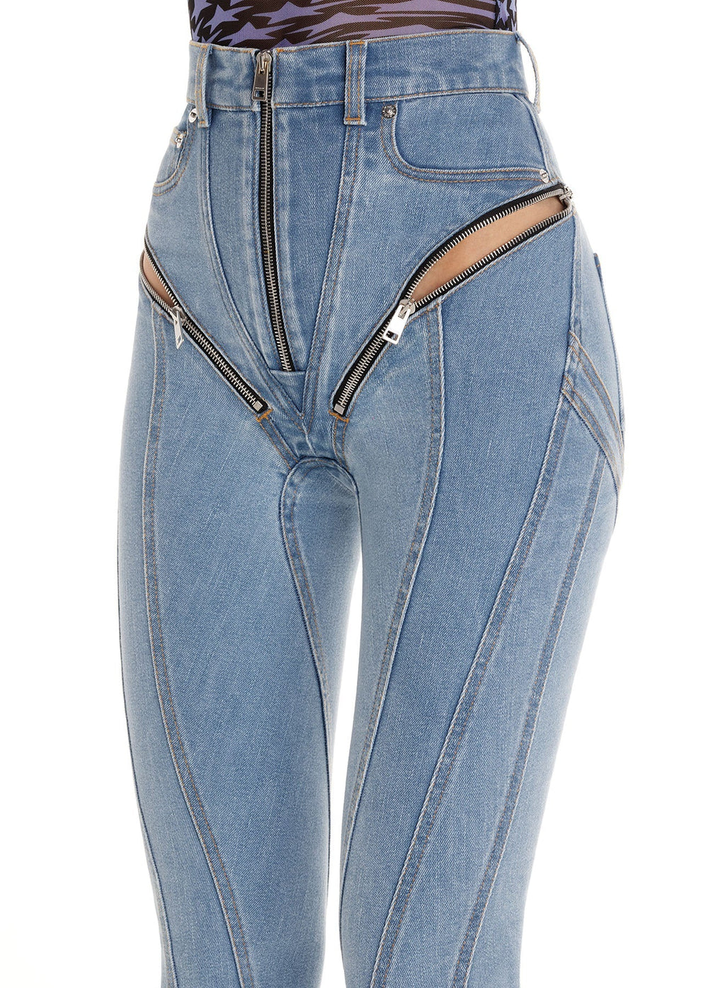 ZIPPED SPIRAL JEANS