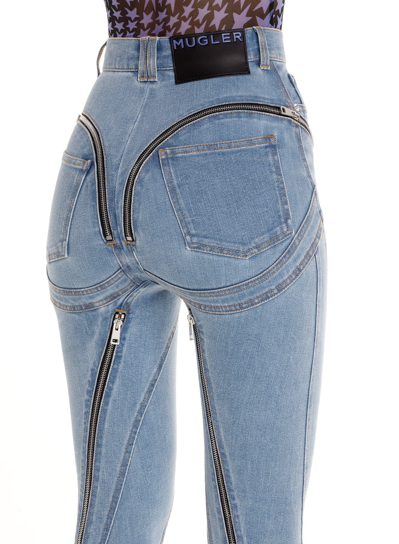 MUGLER - ZIPPED SPIRAL JEANS – LABSTORE WORLD