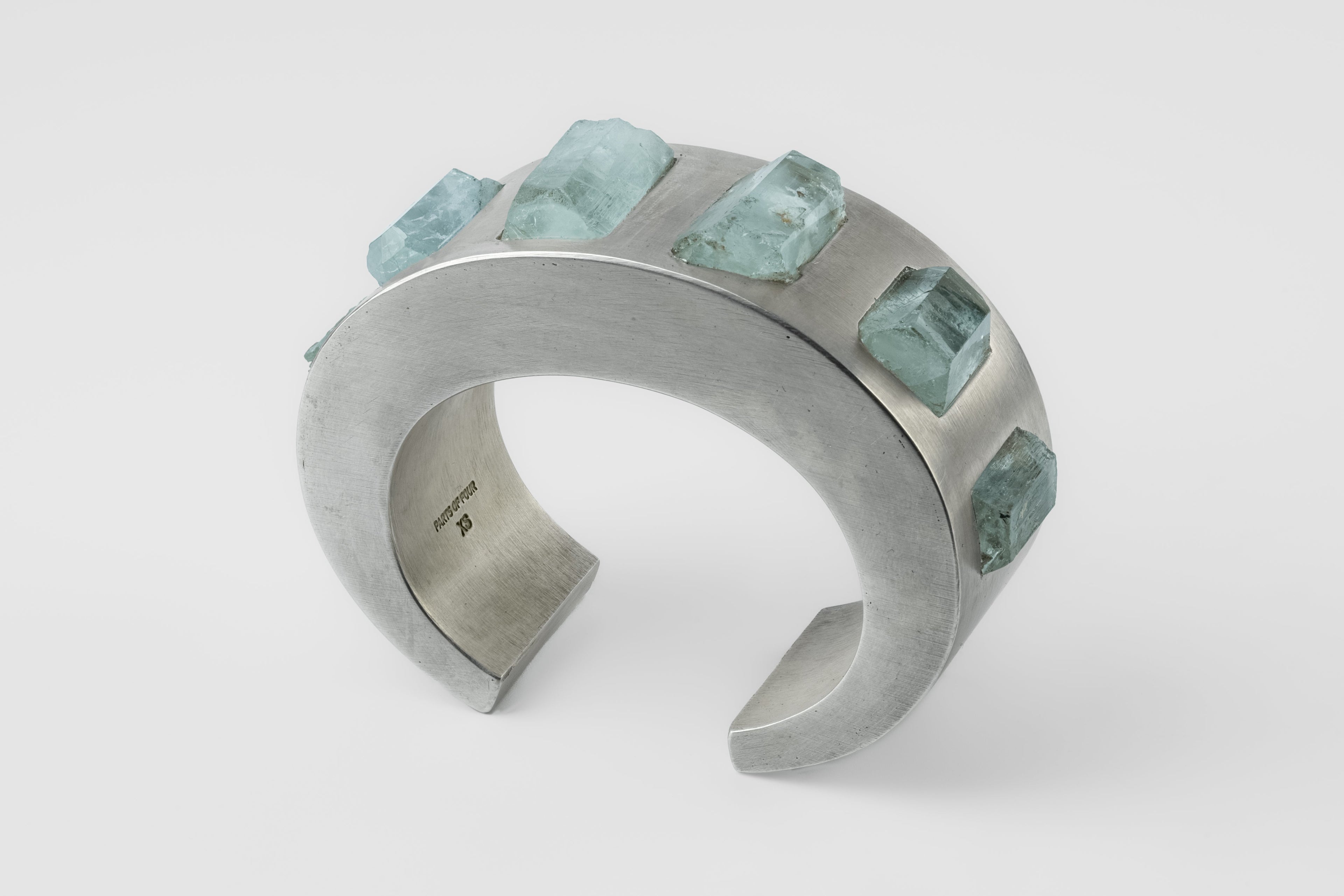 Crescent Bracelet (Embed, Aquamarine, 30mm, AS+AQU)