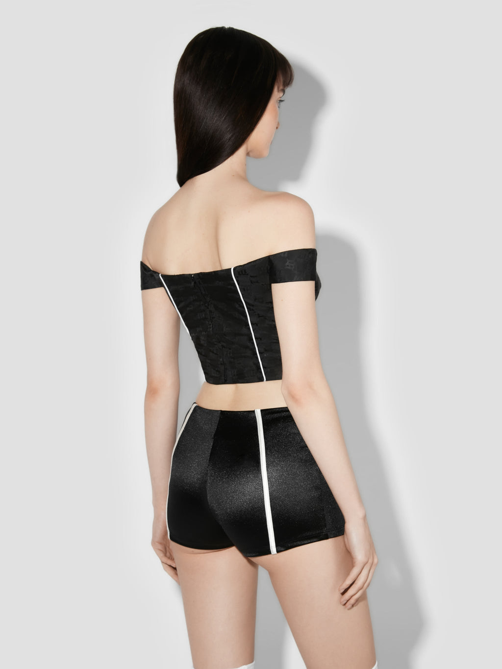 MONOGRAM NYLON CORSET TOP