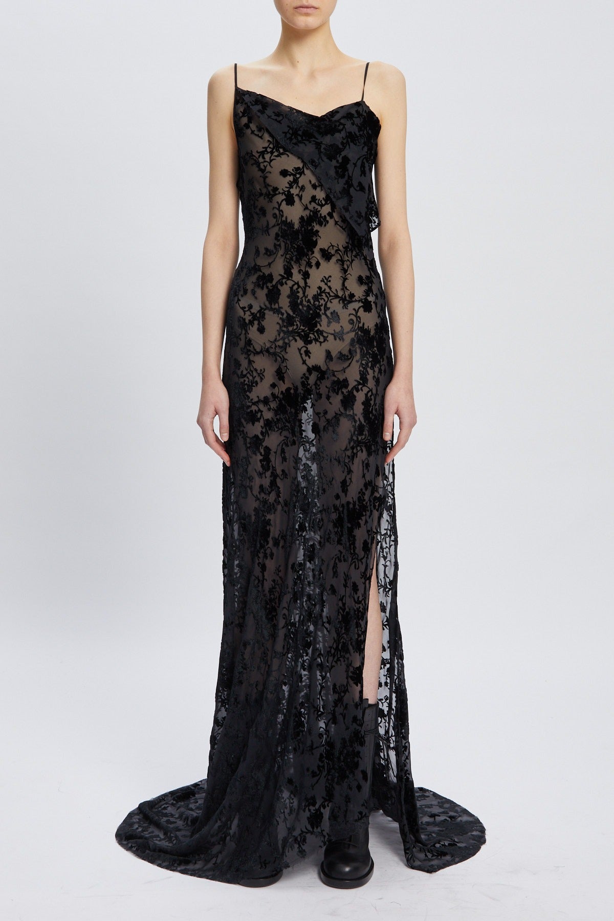 AARICIA LONG BIAS SLIP DRESS